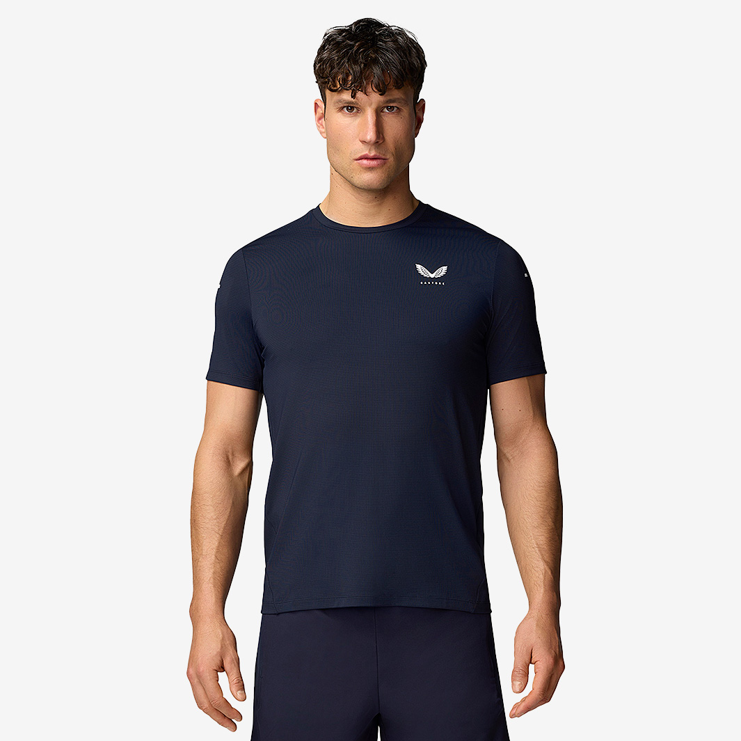 Felpa Con Cerniera 1/4 Castore Per Uomo - Top Allenamento Tennis AMC - Nuova Nera