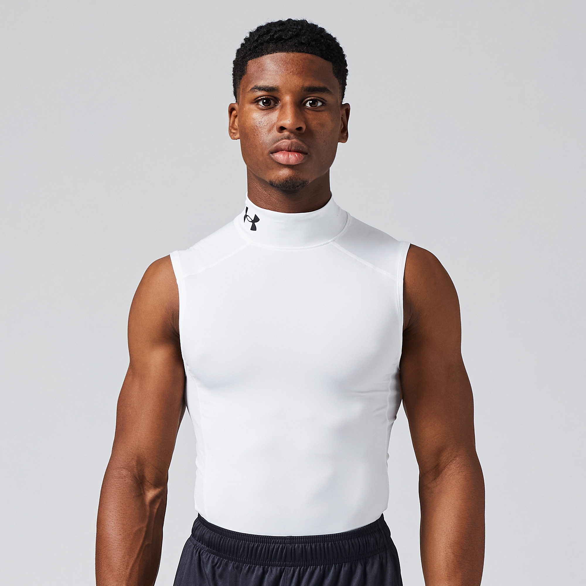 Under Armour Heat Gear Armour Comp Mock Sleeveless White