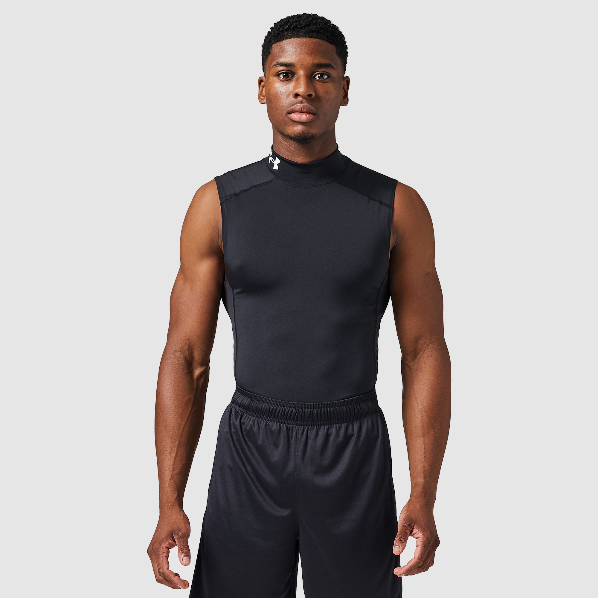 Under Armour Heat Gear Armour Comp Mock Sleeveless Black