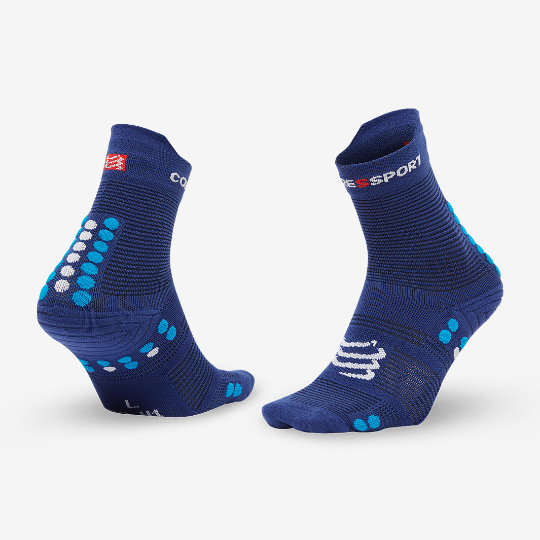 Compressport Pro Racing V4.0 Run High Socks Blue