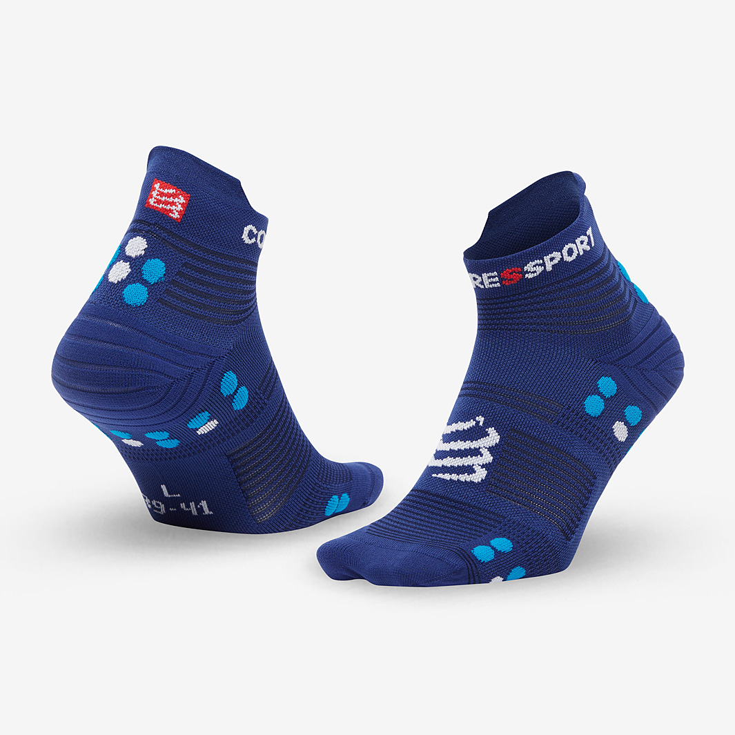 Compressport Pro Racing V4.0 Run Low Socks Blue
