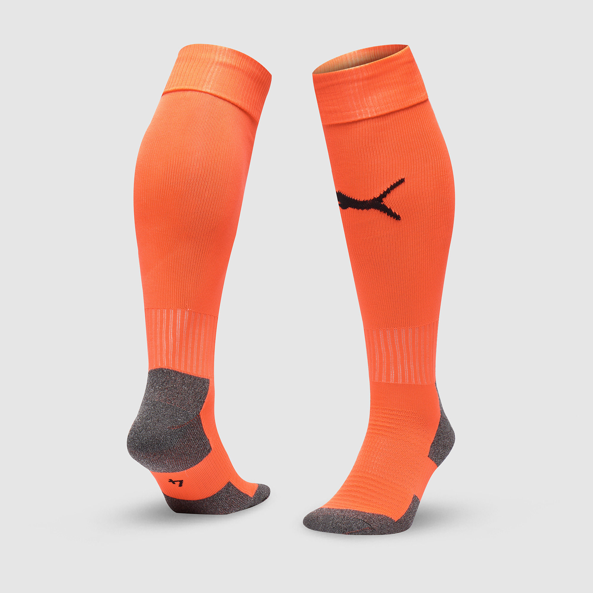 Puma Junior Teamliga Core Socks Neon Sun Black Orange