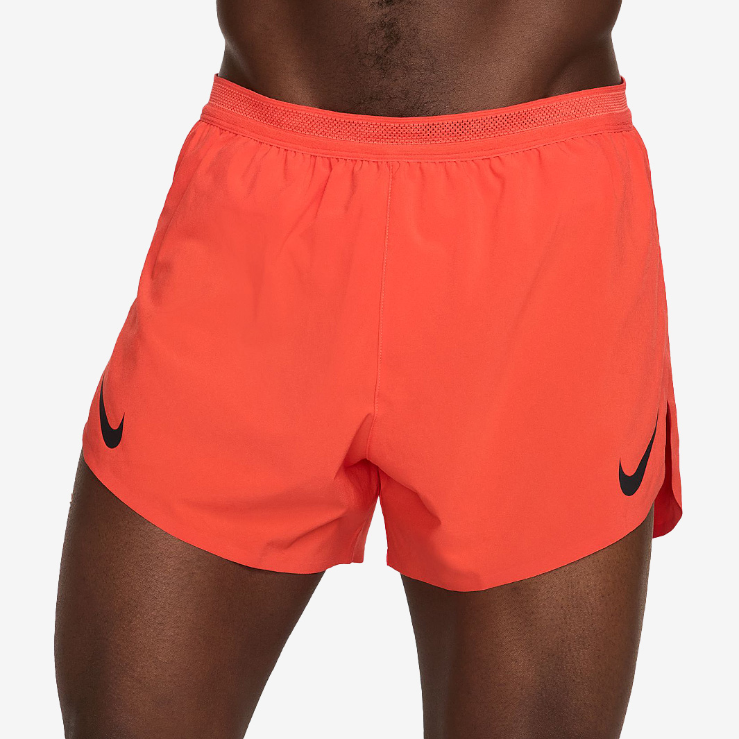 Nike Dri Fit Adv Aeroswift Brief Lined 4 Inch Shorts Lt Crimson Black Red