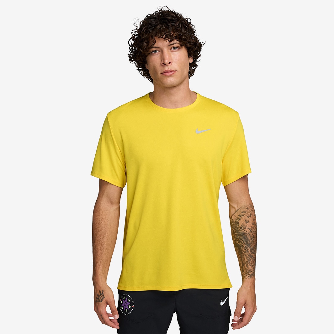 Nike Dri Fit Uv Miler T Shirt Yellow
