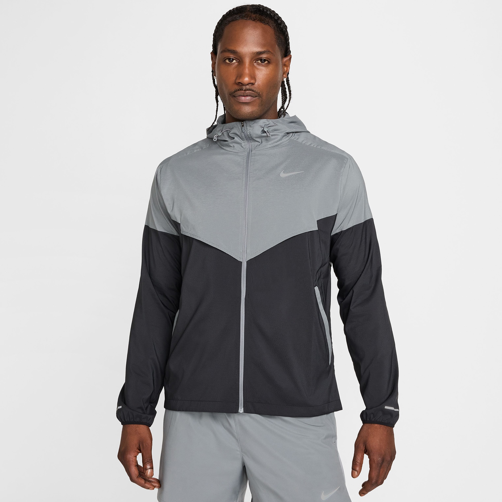 black white gray nike jacket