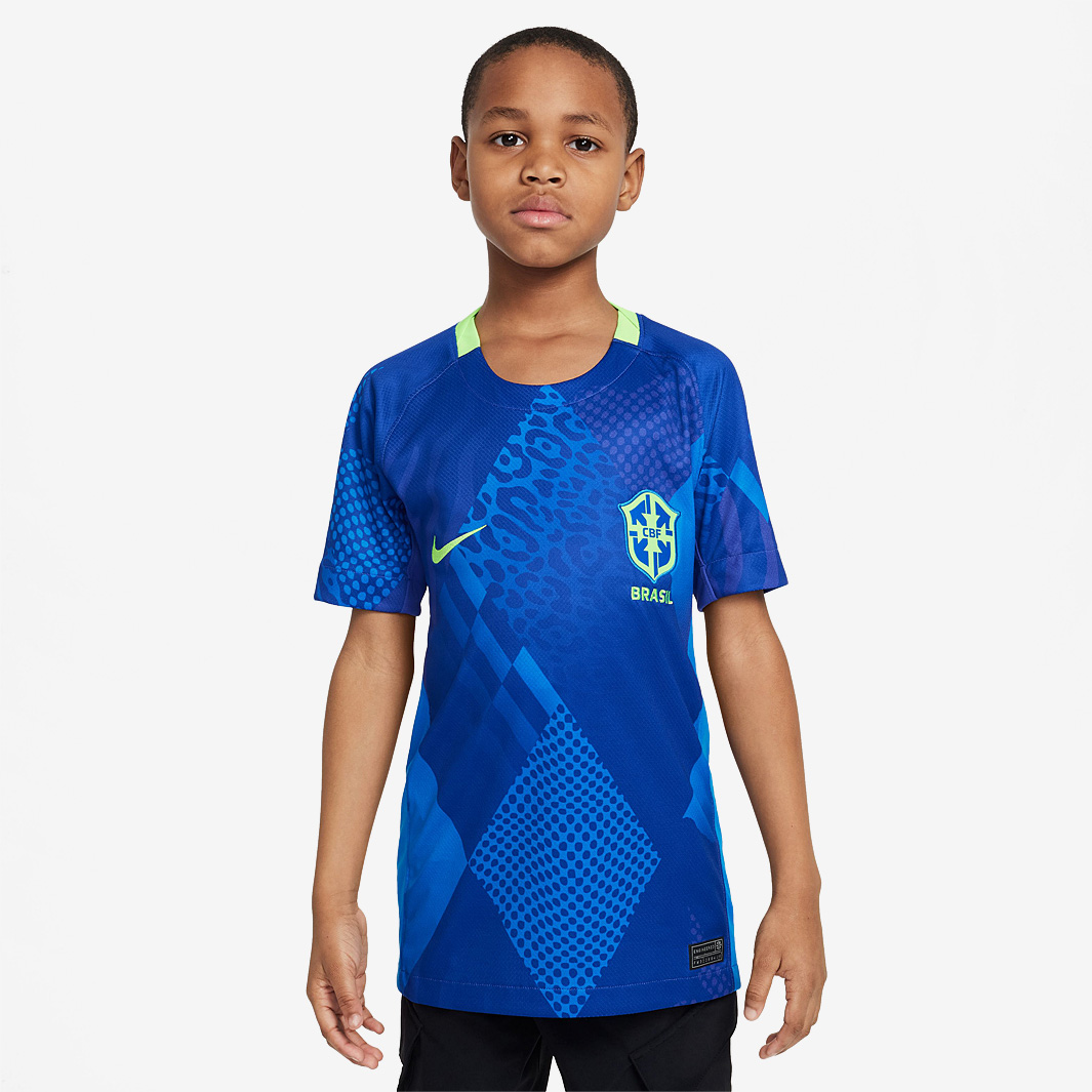 Nike Brazil 2025 Kids Dri Fit Stadium Away Shirt Blue