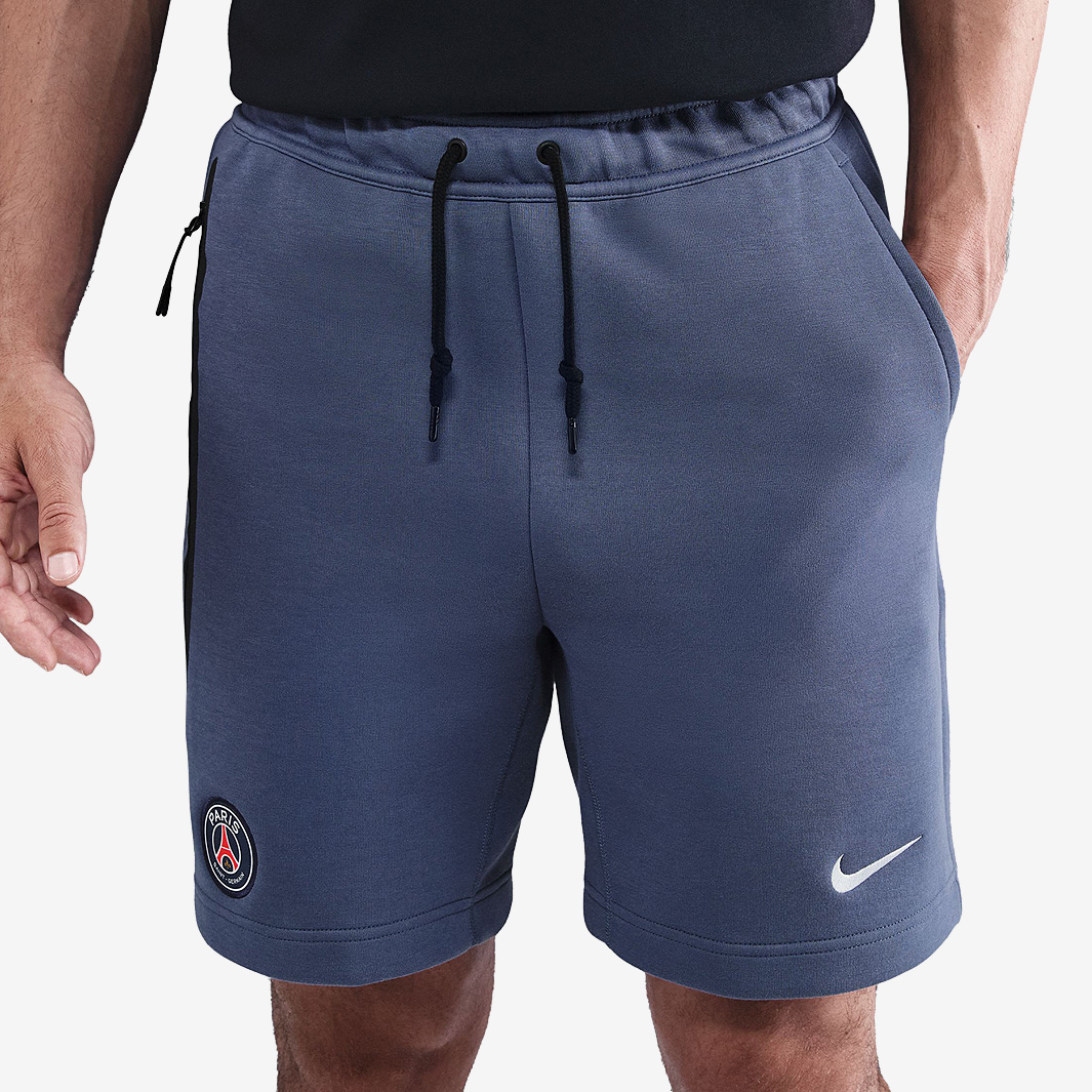 Nike Paris Saint Germain 25 26 Tech Fleece Shorts Blue