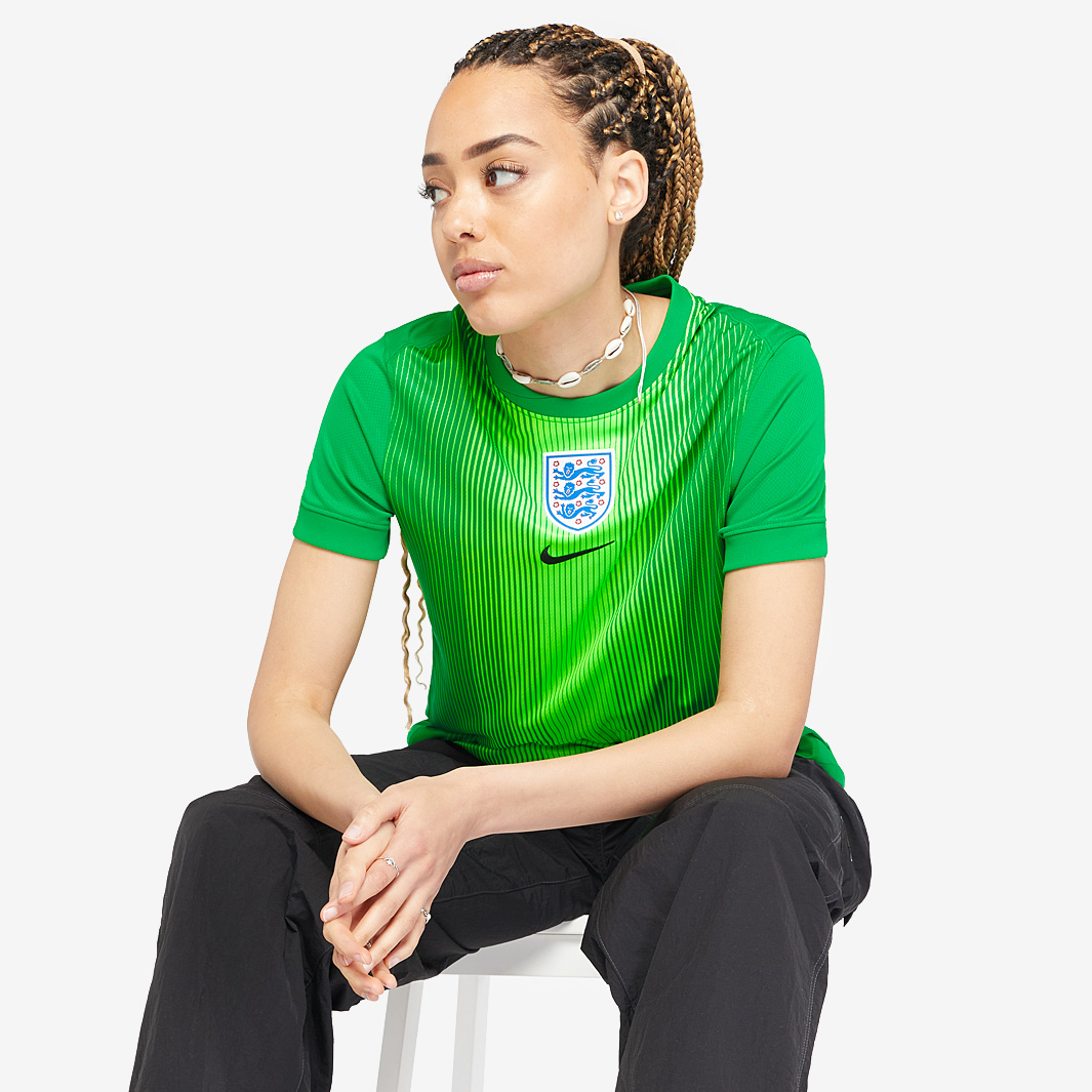 Nike England 2025 Womens Dri Fit Stadium Gk Shirt Green