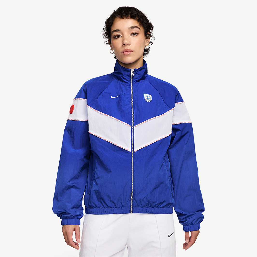 Nike England 2025 Womens Nsw Woven Windrunner Jacket Blue