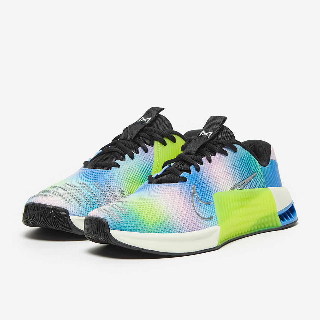 Nike Womens Metcon 9 Se Black Mtlc Silver Lt Lemon Twist Royal Pulse Phantom Multi