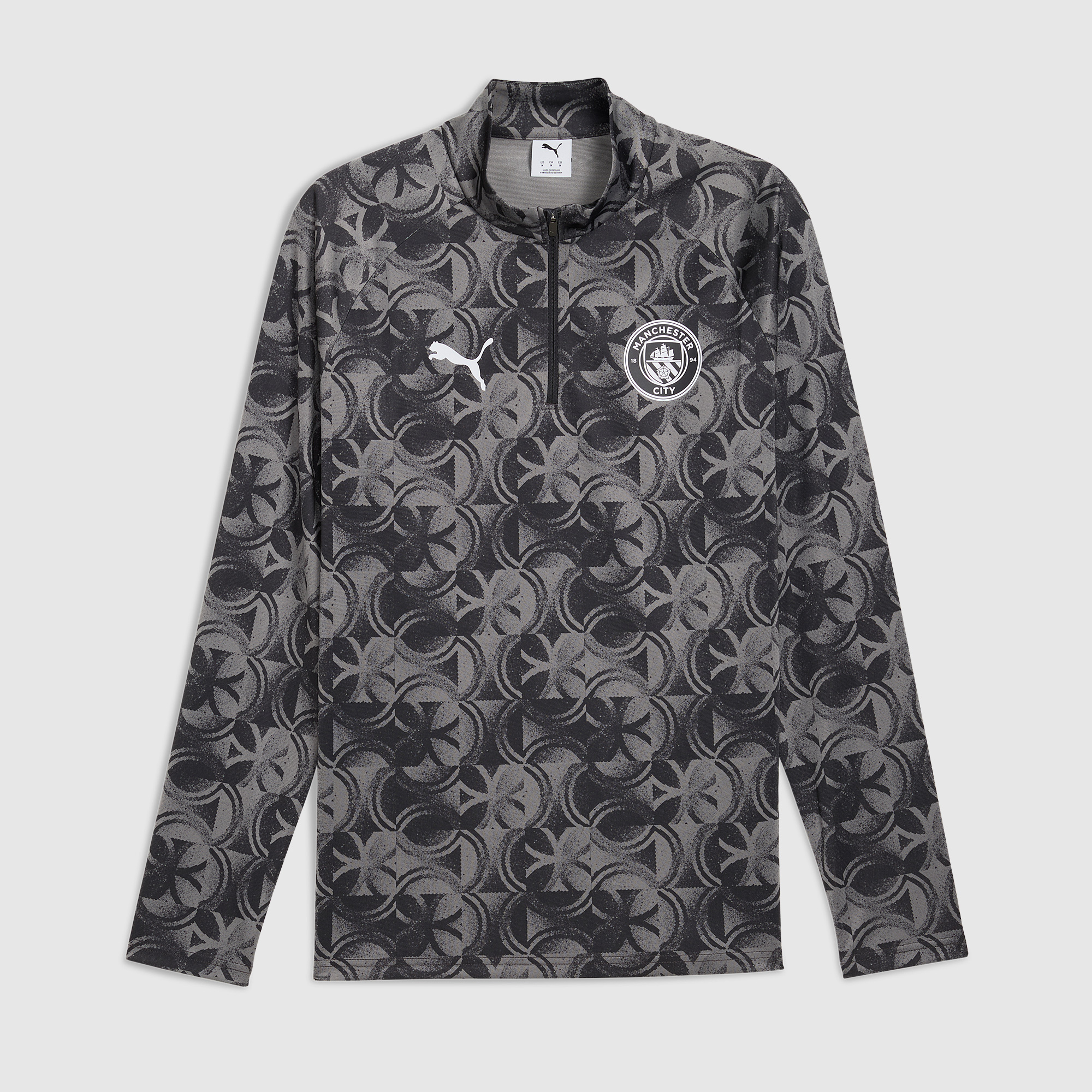 Puma Manchester City 25 26 Warm Up Drill Top Black