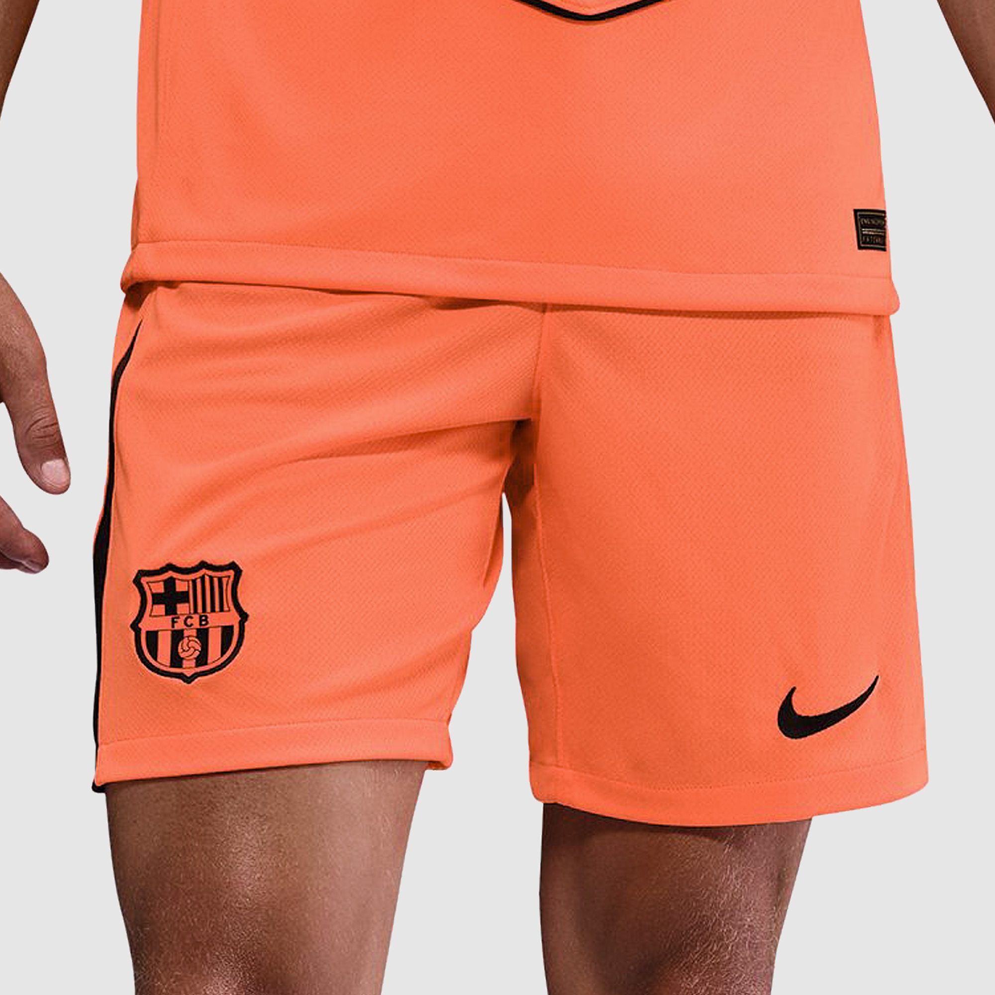 Nike Fc Barcelona 25 26 Dri Fit Stadium Third Shorts Orange