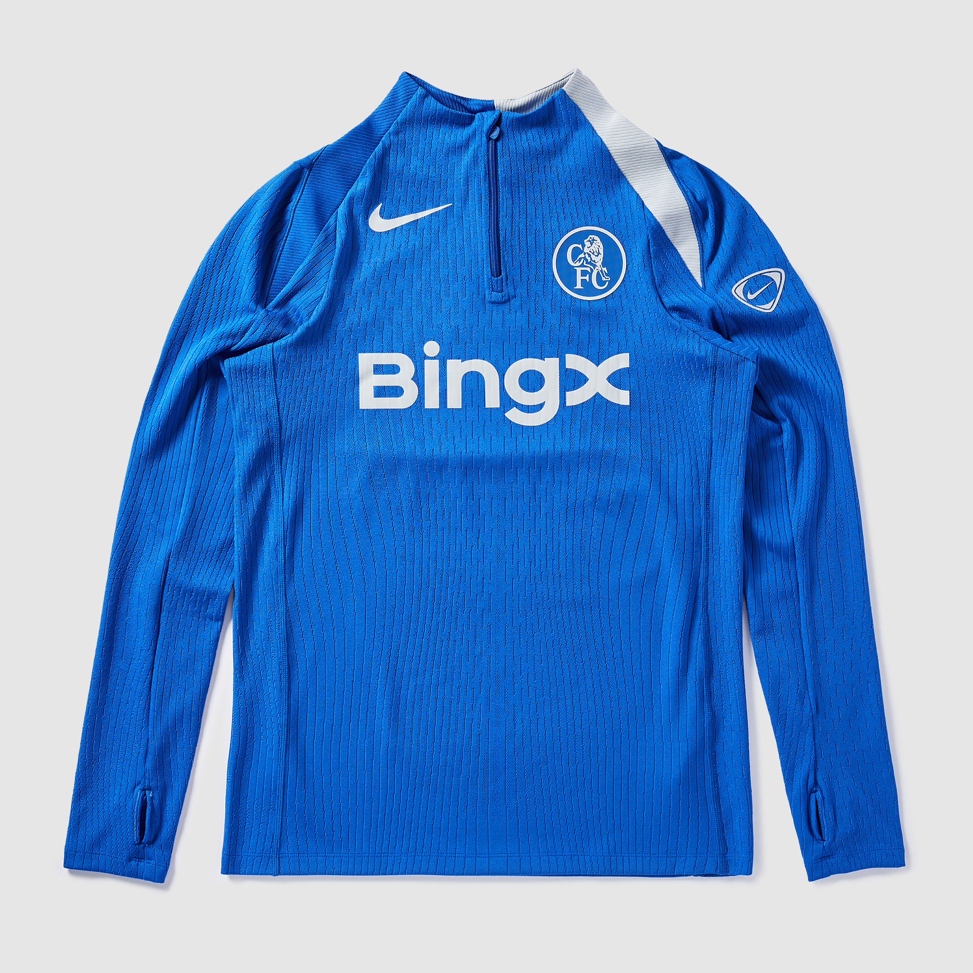 Nike Chelsea 25 26 Dri Fit Adv 1 4 Zip Strike Third Drill Top Blue