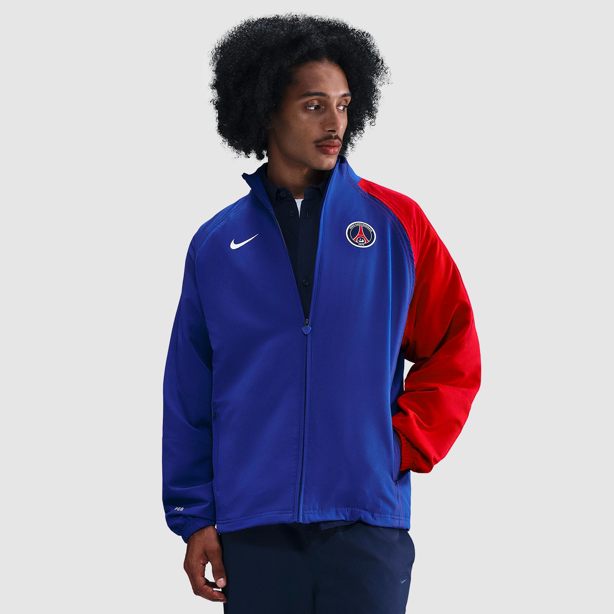 red and blue nike jacket