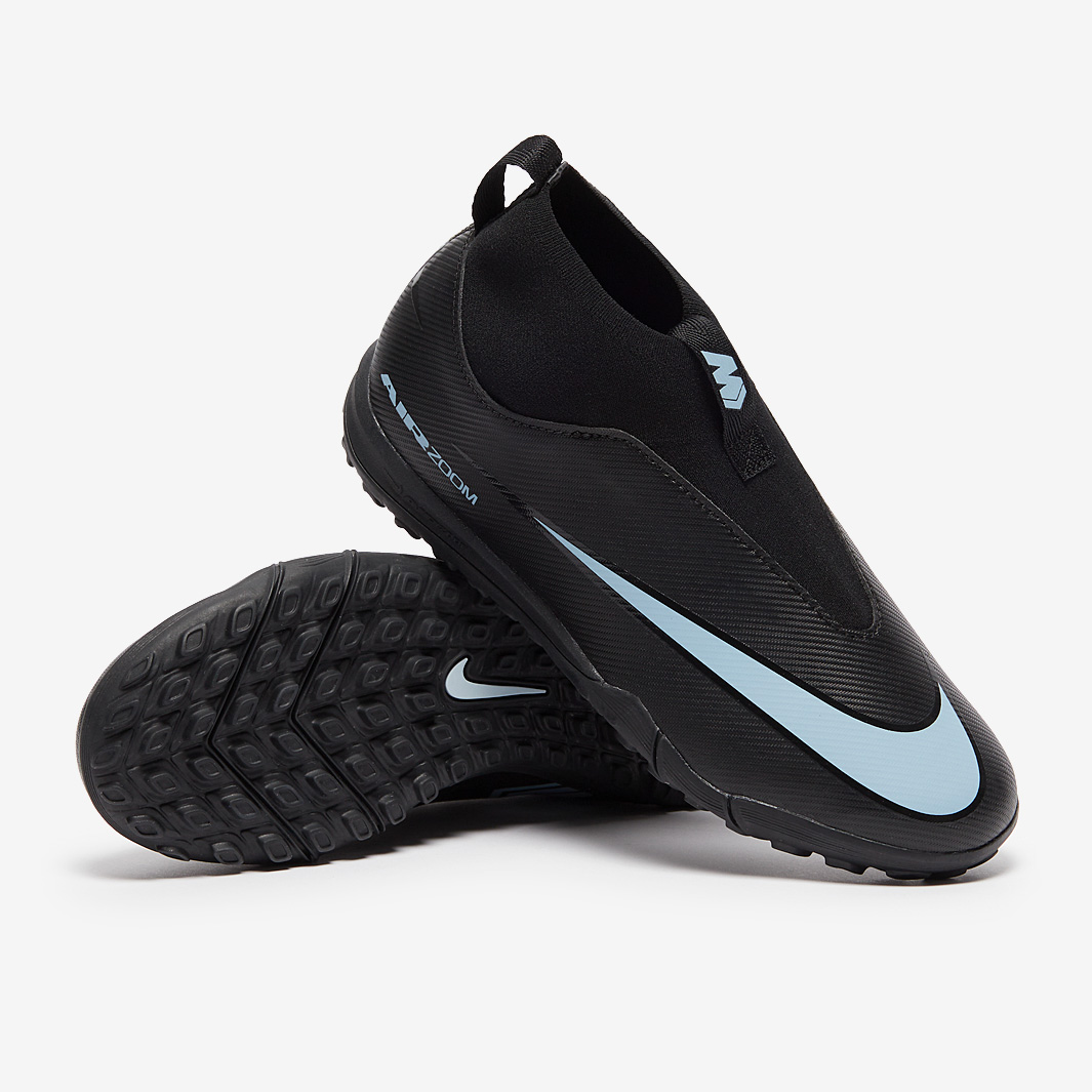 Scarpe Calcio Astro Turf Per Ragazzo – Bianche/Nere – Chiusura Strappo – Taglie Neonato/Junior - Foto 2