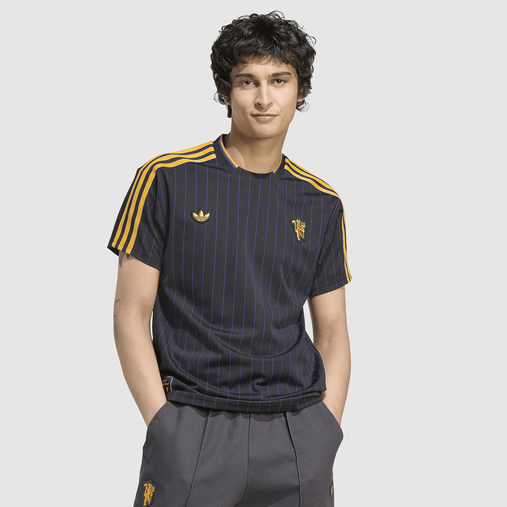 Adidas Originals Manchester United 25 26 Terrace Icons Shirt Black