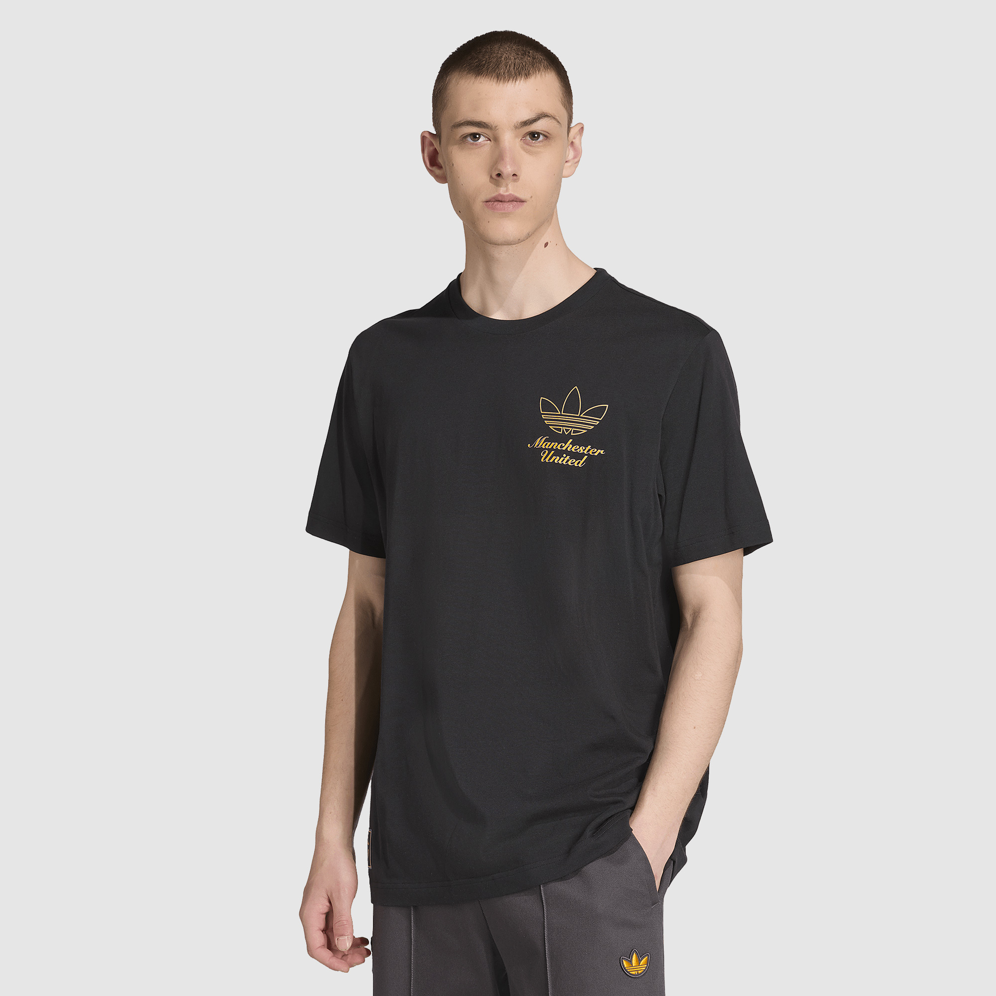 Adidas Originals Manchester United 25 26 Icon Graphic T Shirt Black