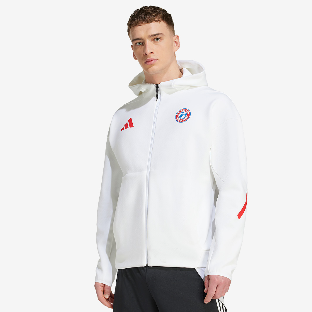 Adidas Bayern Munich 25 26 Anthem Jacket White
