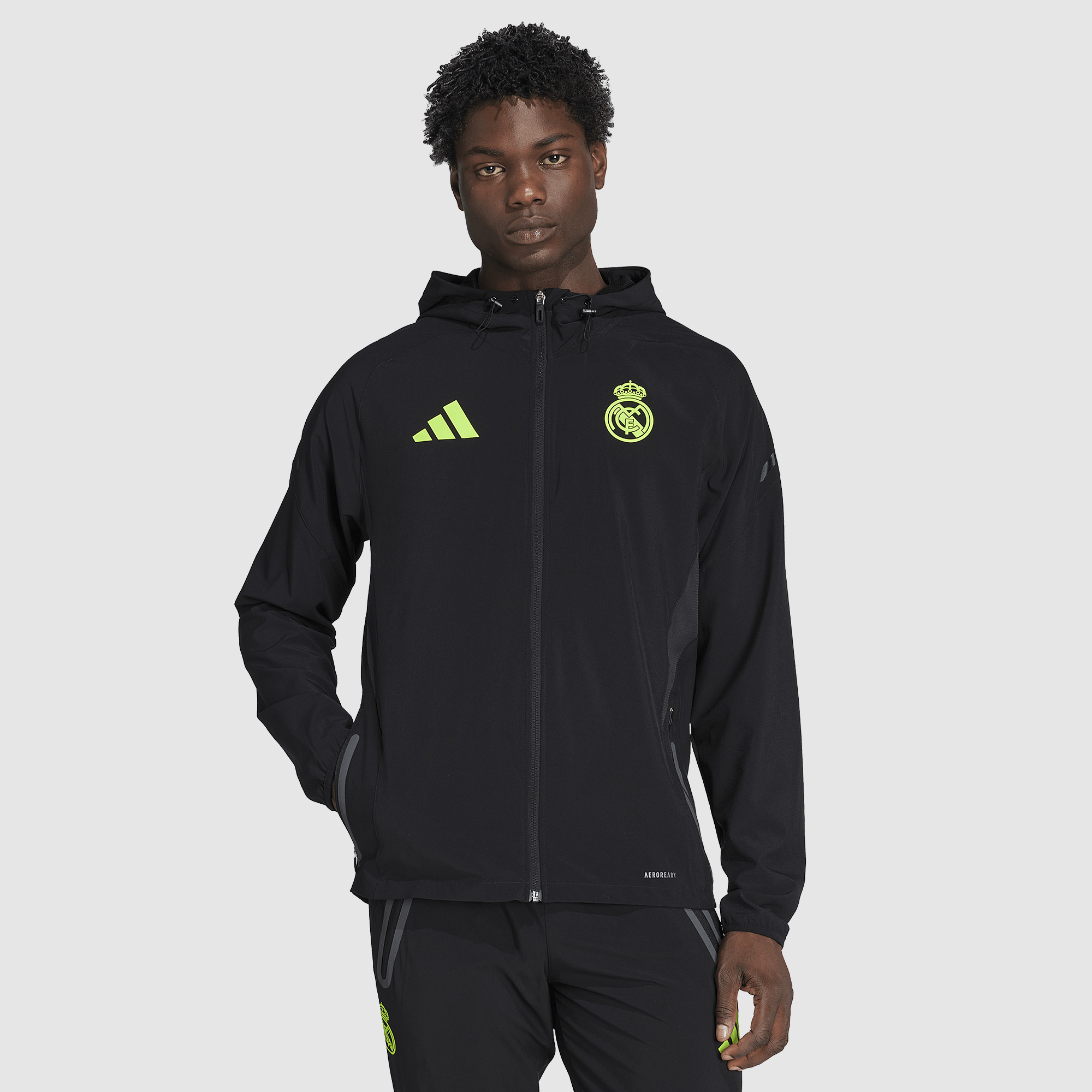 Adidas Real Madrid 25 26 Pro Vis Tech Jacket Black