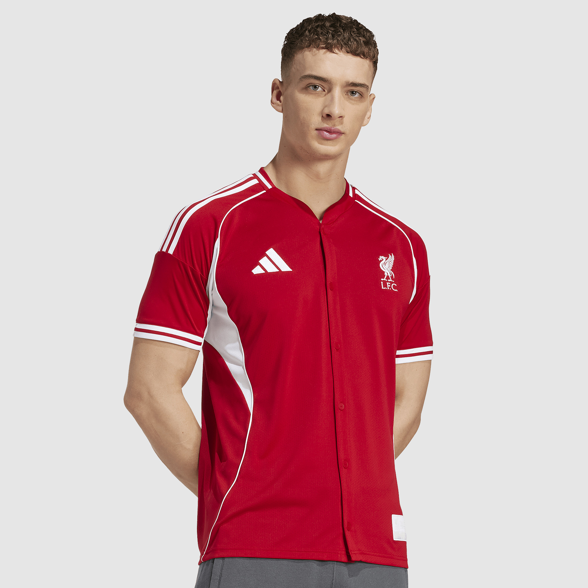 Adidas Liverpool Baseball Shirt Red