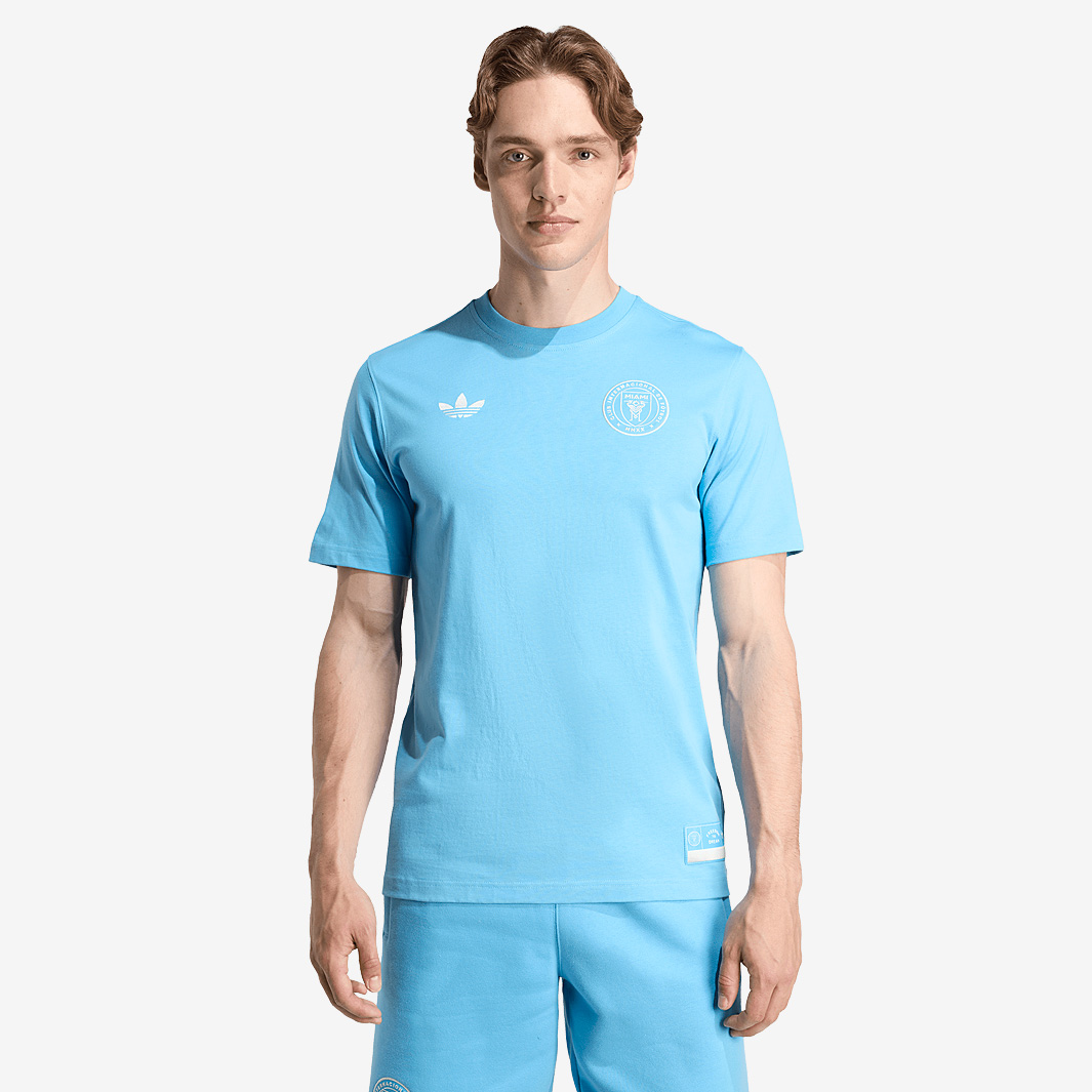 Adidas Originals Inter Miami 2025 Travel T Shirt Blue Men's Medium