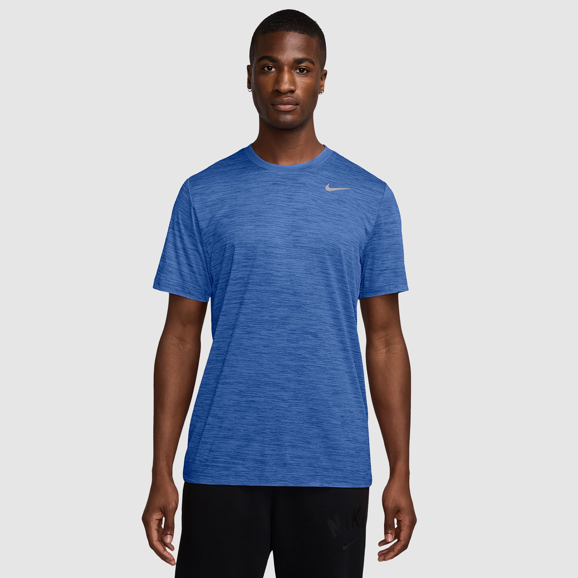 grey and blue nike shirt