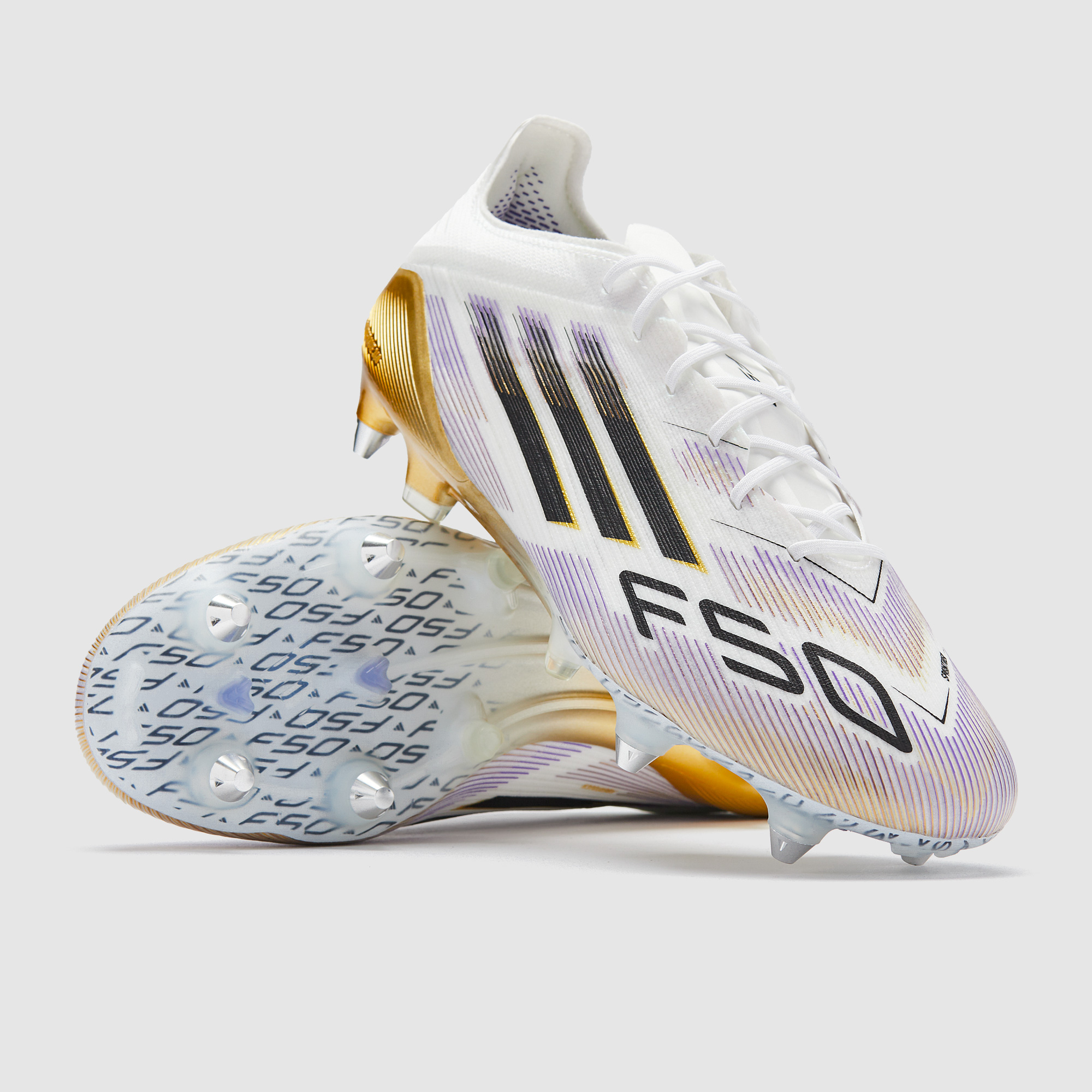 Crampons Lotto Forza Elite II – Blanc/jaune/aqua – Pointure 9.5 US – Neuf Sans Boîte