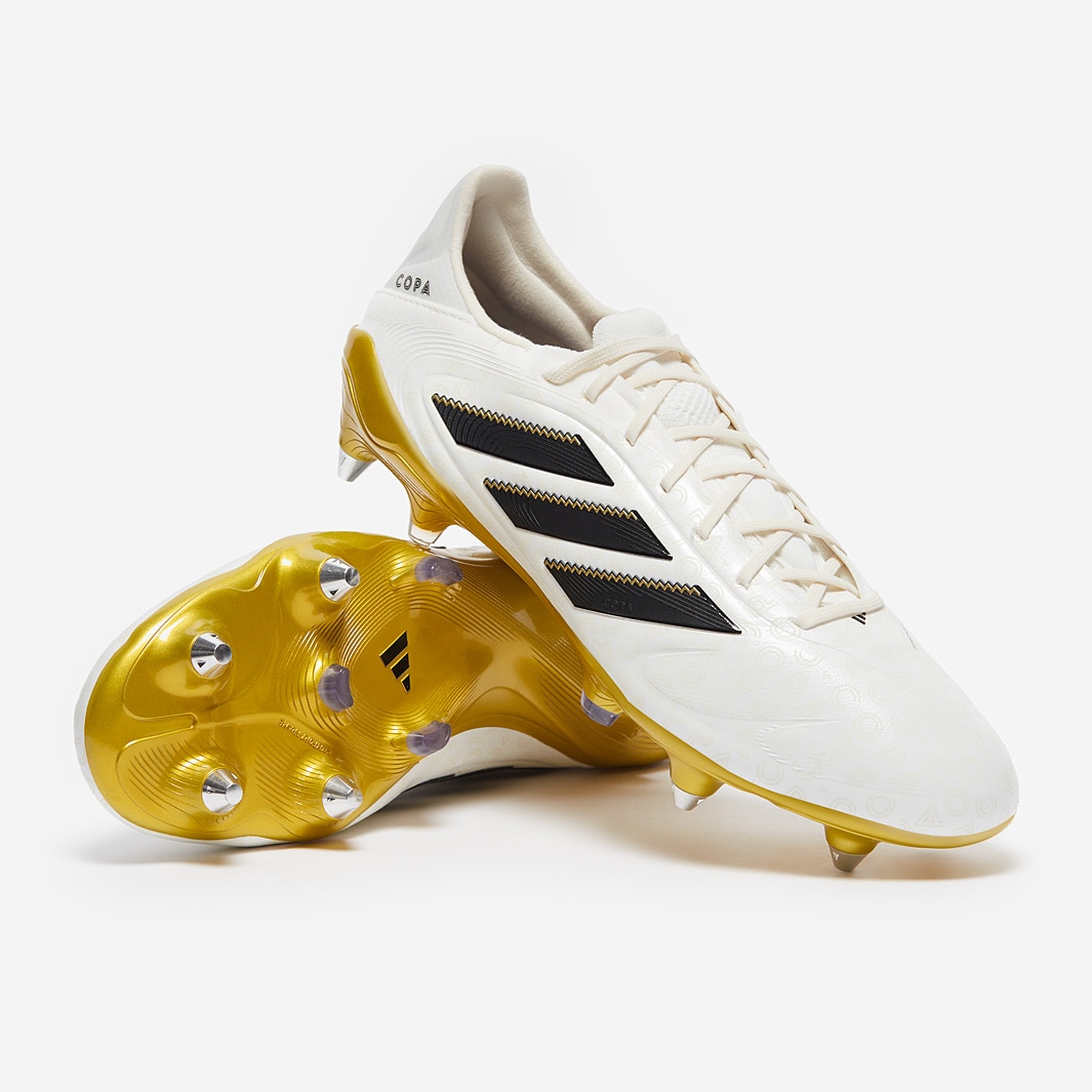 adidas Copa Pure III Elite Soft Ground - White/Core Black/Met Gold