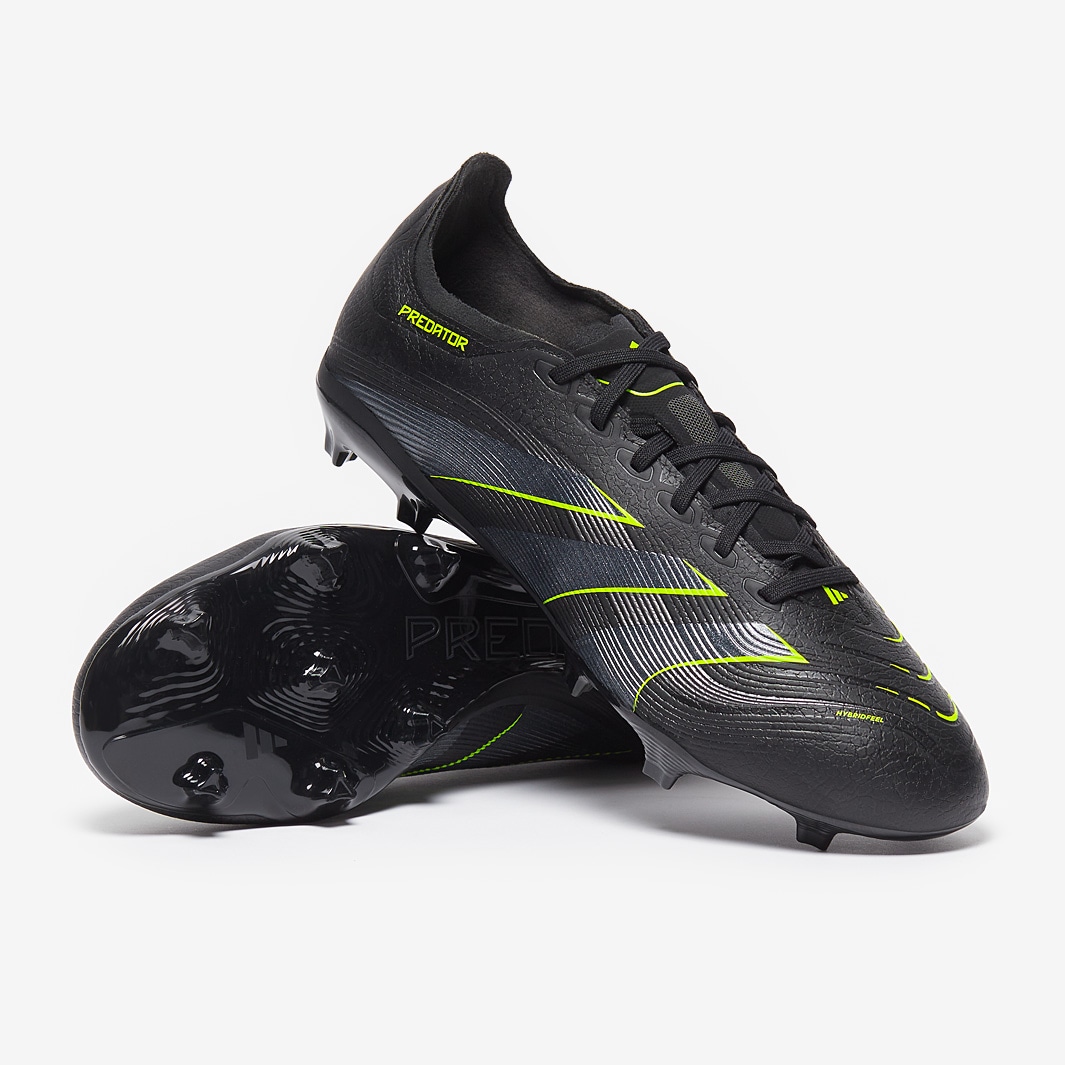adidas Predator サッカーシューズ 黒/黄緑 adidas Predator League Firm Ground/Mixed Ground - Core Black