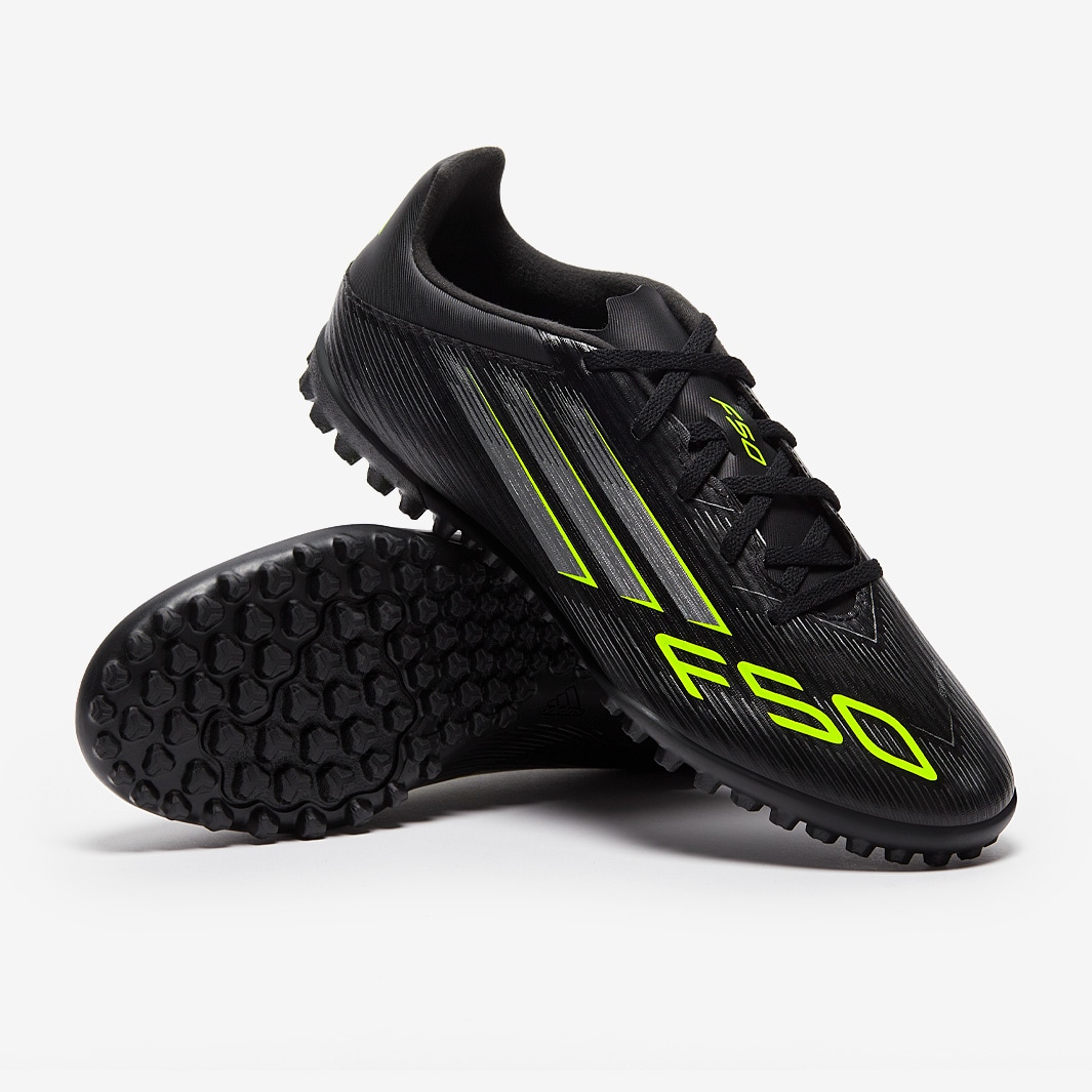 adidas F50 Club Turf - Core Black/Iron Met./Lucid Lemon - Adult