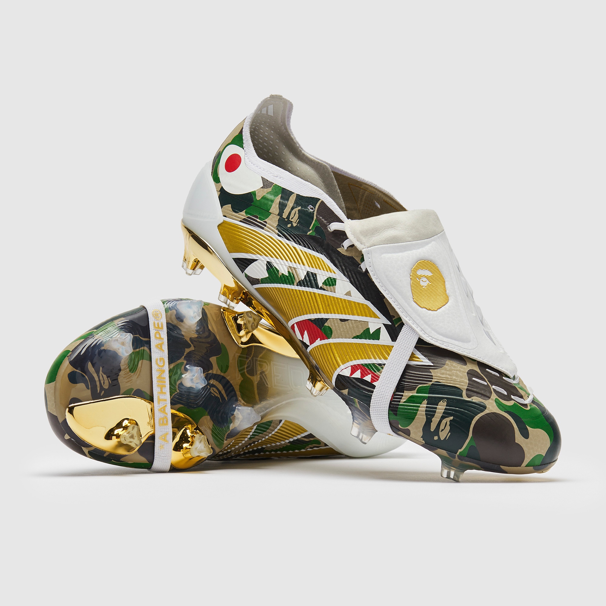 adidas Predator Elite Tongue x BAPE Firm Ground - Hemp/Gold Met