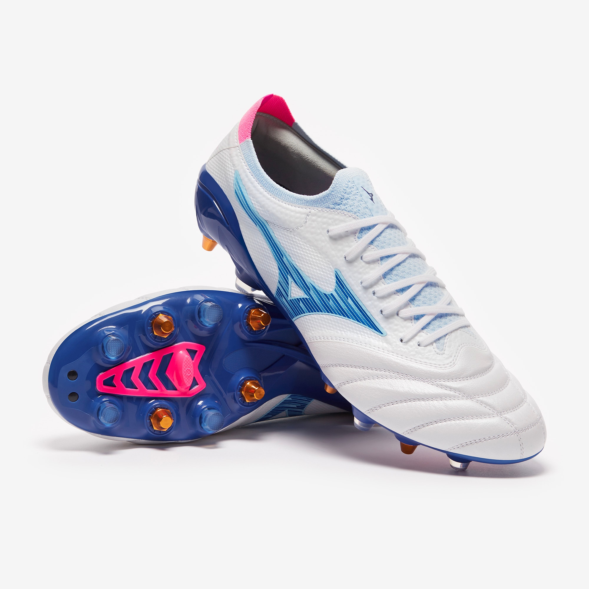 Mizuno Morelia Neo IV Beta Elite Mix Soft Ground - White/Tanager