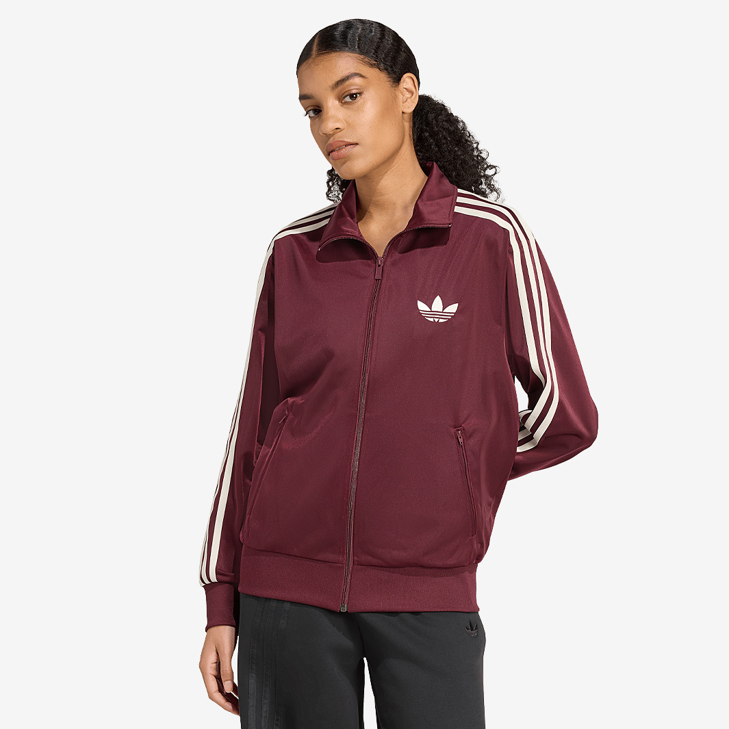 Adidas Originals Womens Firebird Track Top Maroon Red