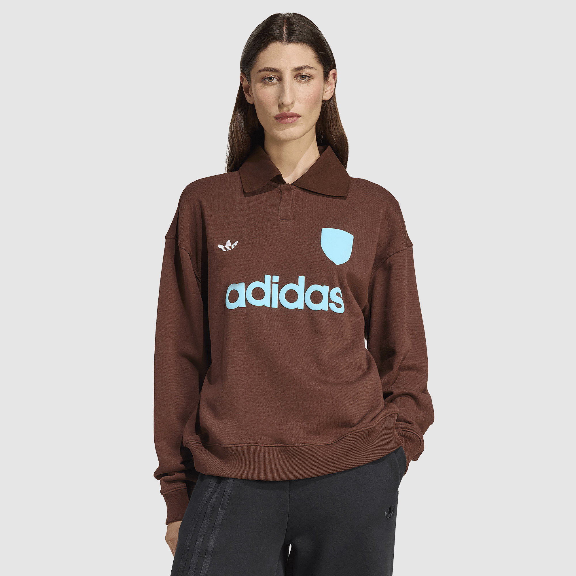 Adidas Originals Womens Football Sweatshirt Brown