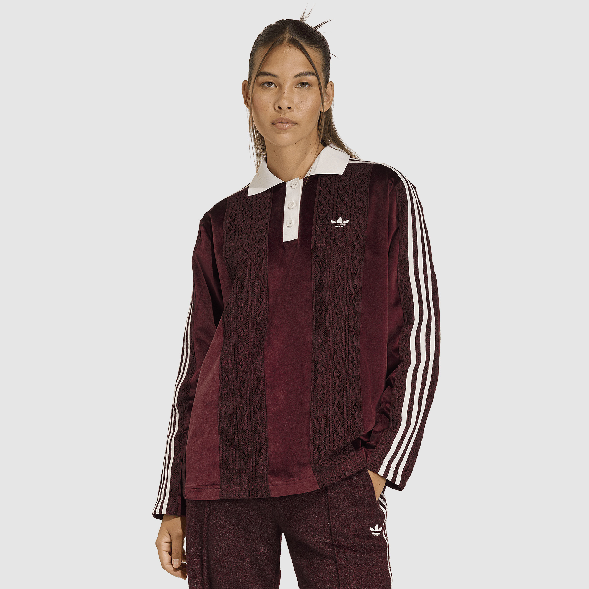 Adidas Originals Womens Long Sleeve Jersey Red
