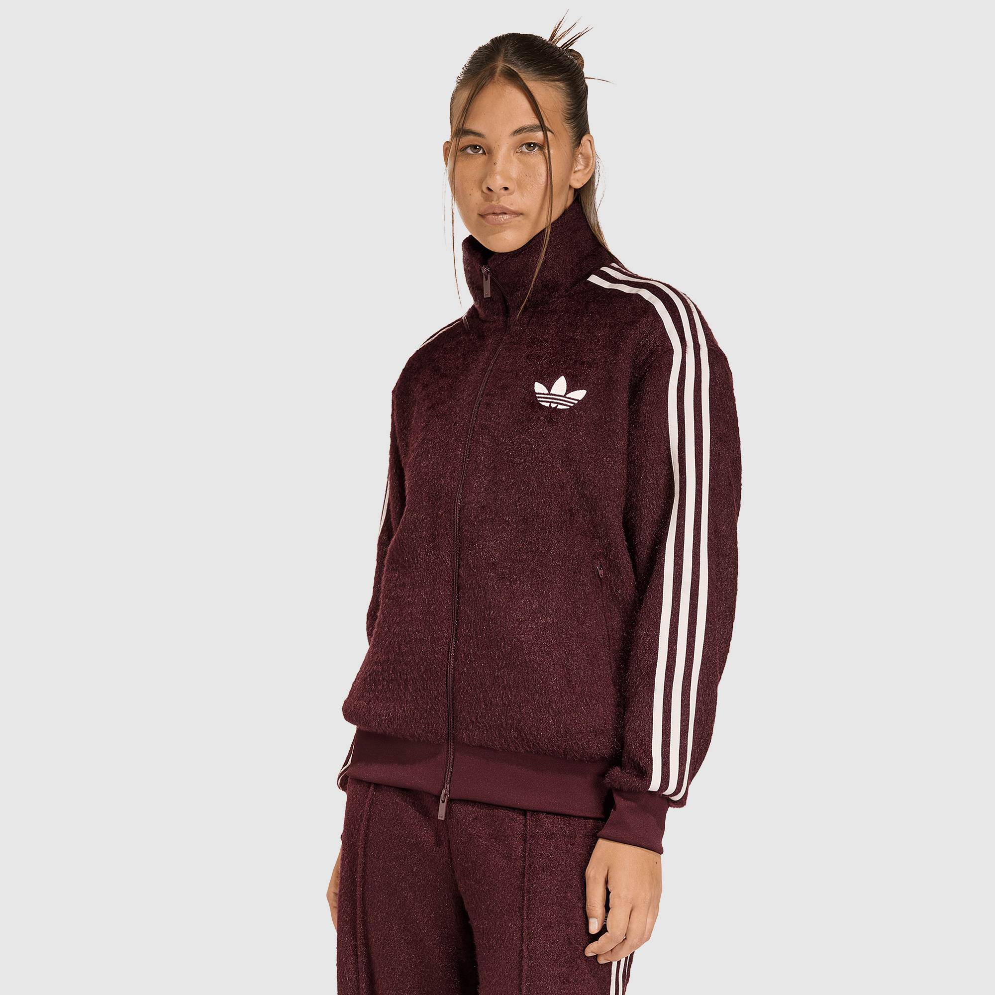 Adidas Originals Womens Mohair Firebird Track Top Red