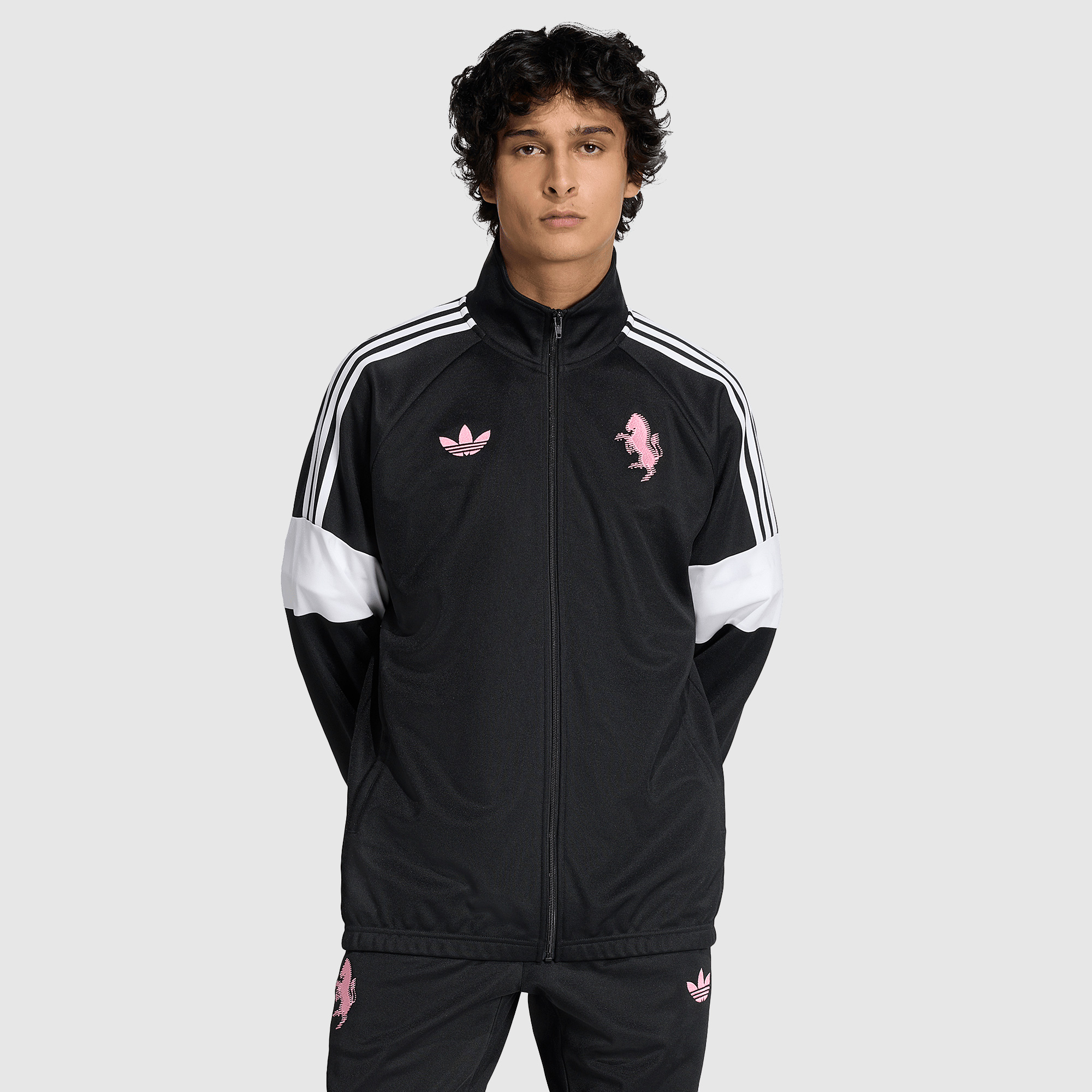 adidas Juventus 25/26 Lifestyler Track Top - Black - Mens Replica