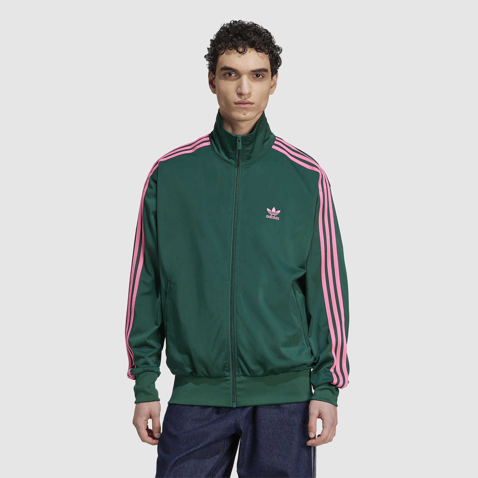 Adidas Originals Adicolors Classics Firebird Track Top Collegiate Lucid Pink Green