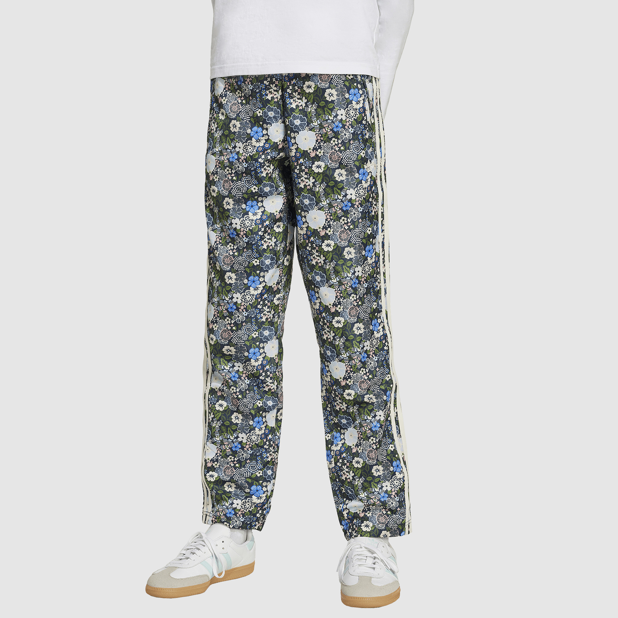 Adidas Originals X Liberty London Older Kids Firebird Track Trousers 8 15Y Night Indigo Blue