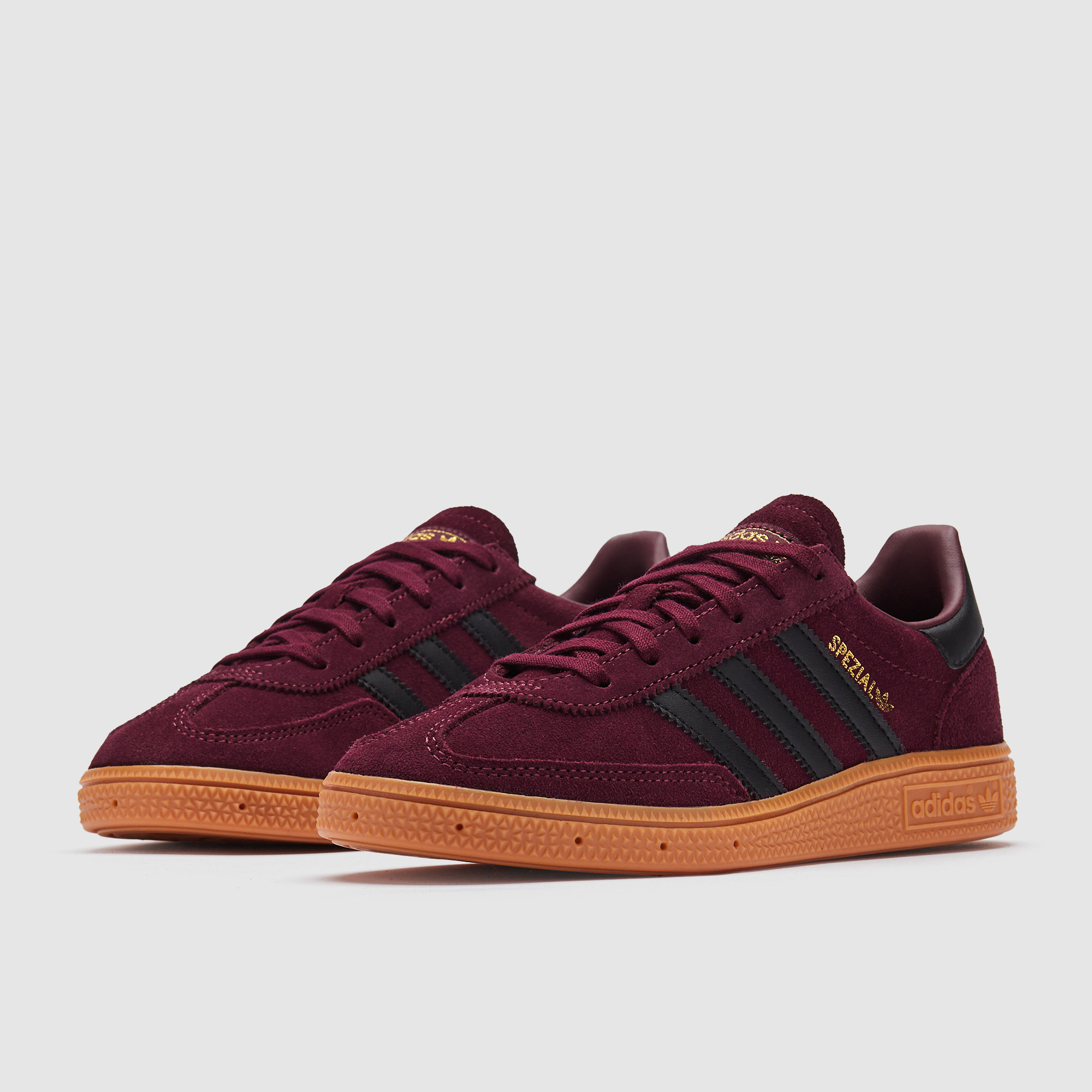 Adidas Originals Younger Kids Handball Spezial Ps Maroon Core Black Gum Red