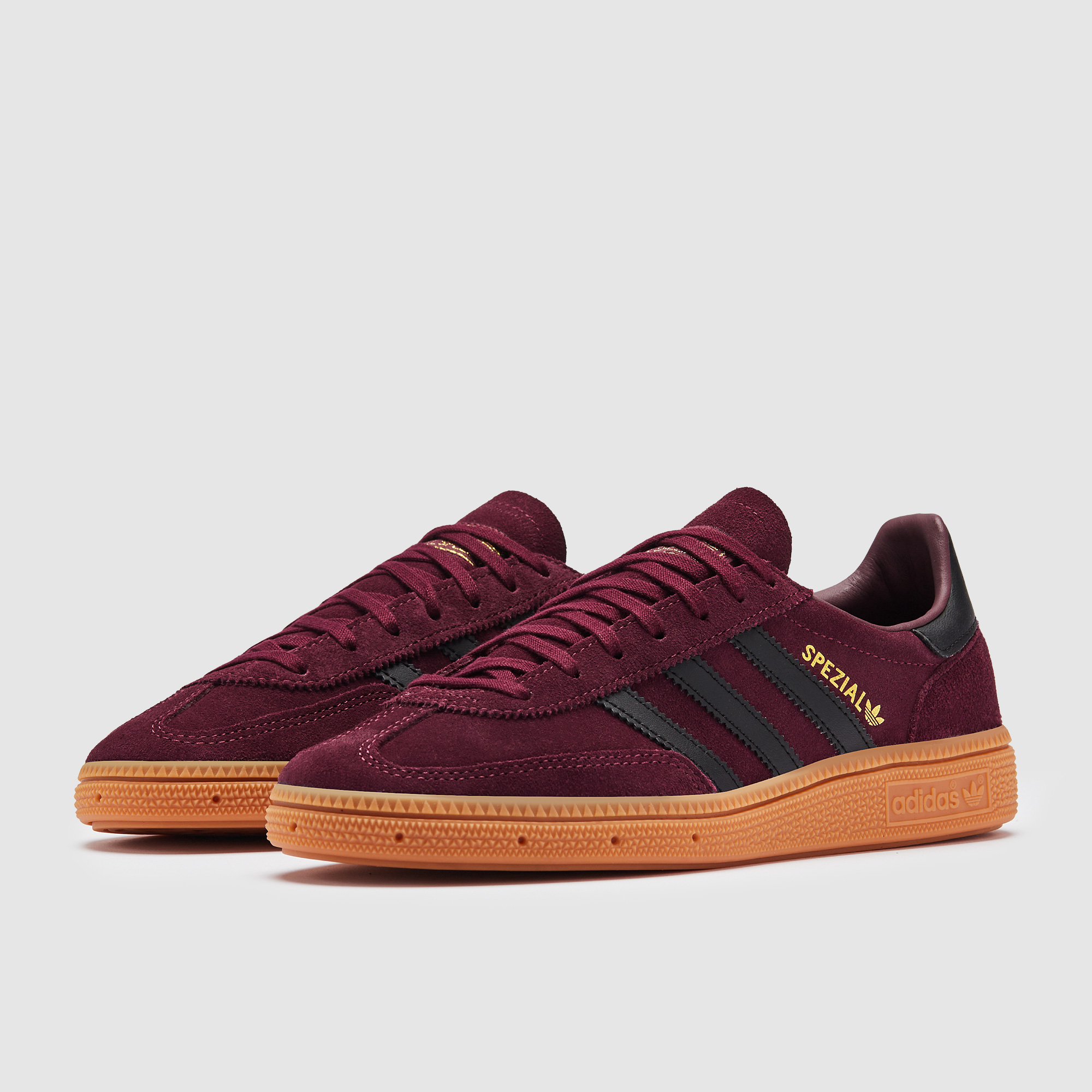 Adidas Originals Older Kids Handball Spezial Gs Maroon Core Black Gum Red  Kids Size 3
