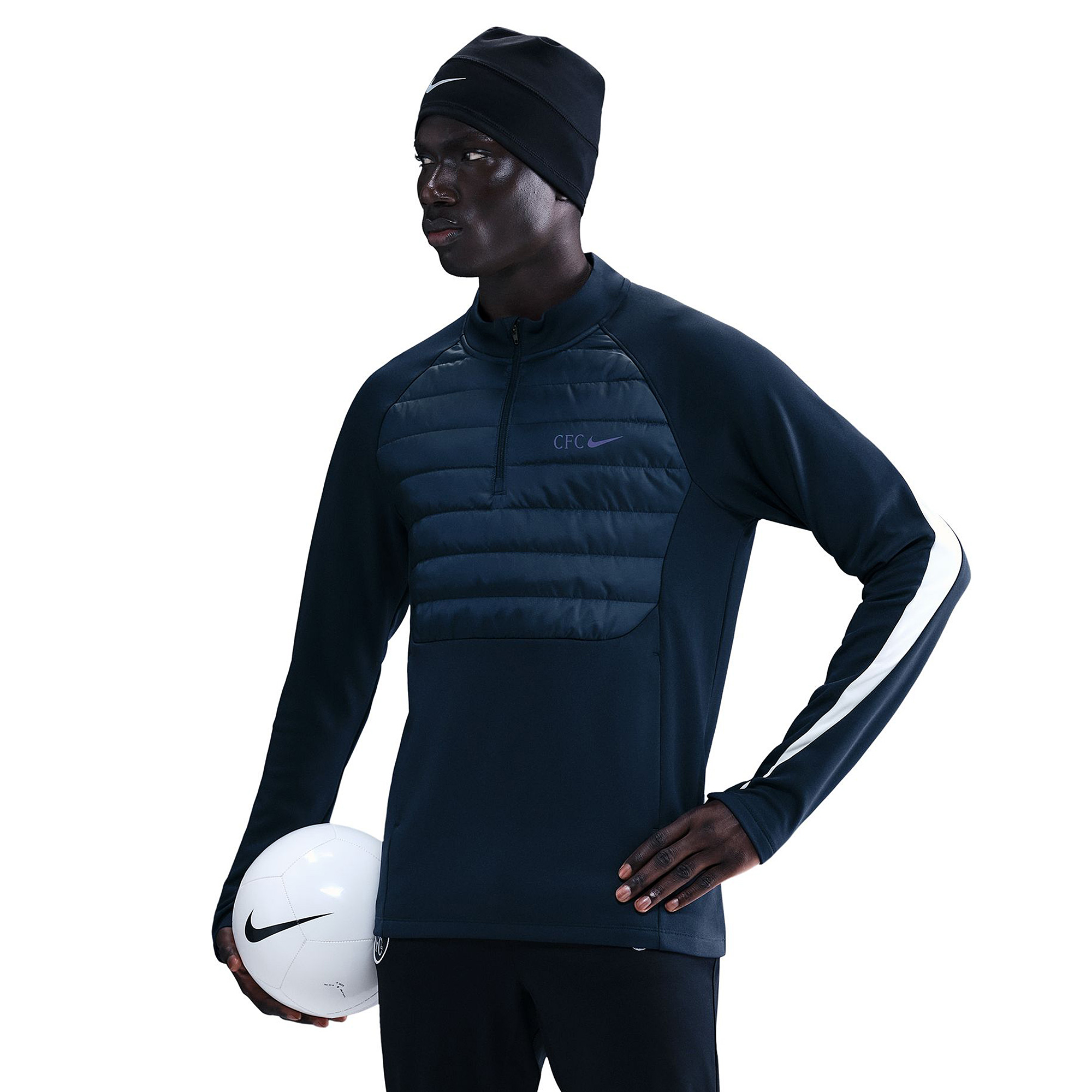 Nike Chelsea 25 26 Therma Fit Academy Winter Warrior Drill Top Blue