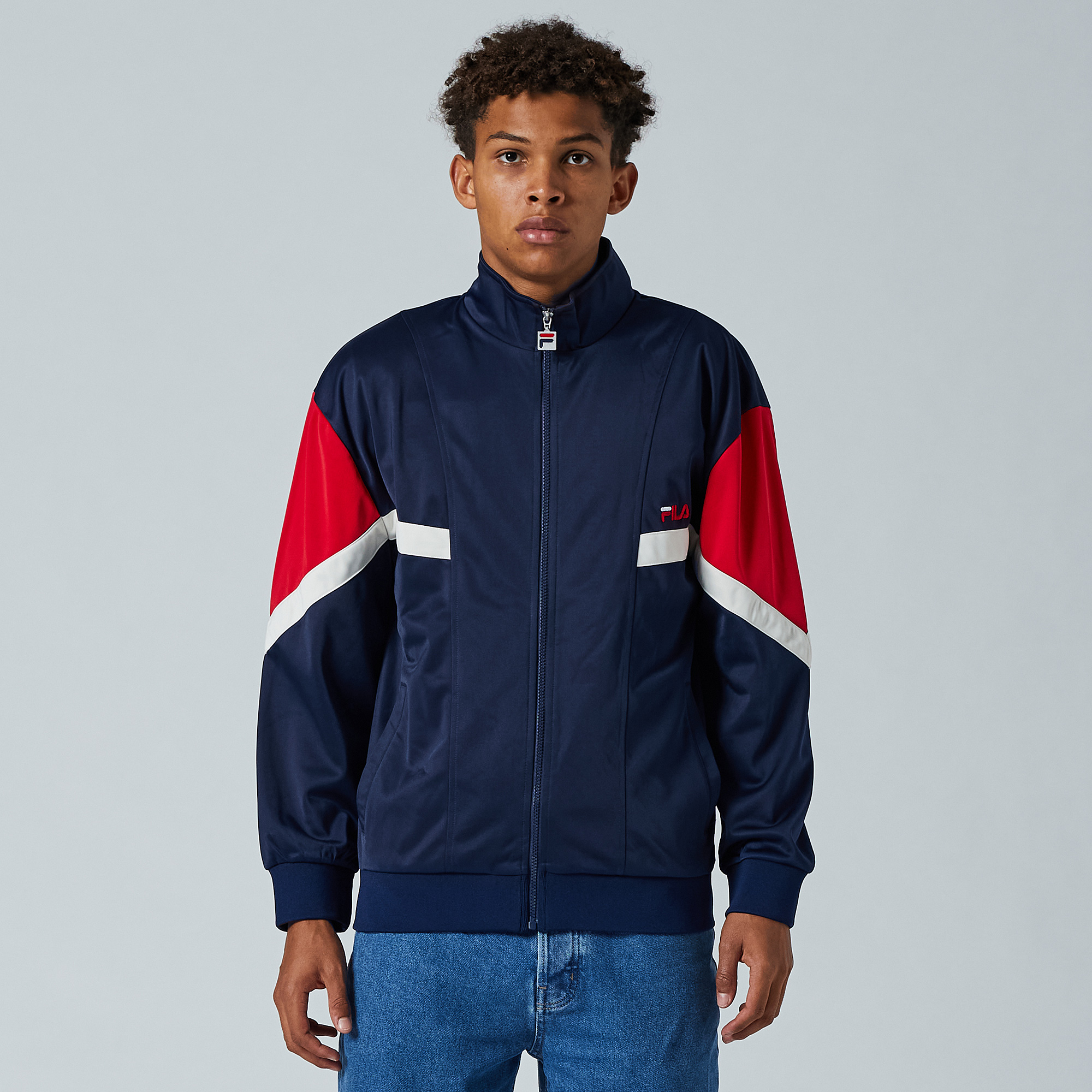 Fila Albarn Track Top Red Gardenia Navy