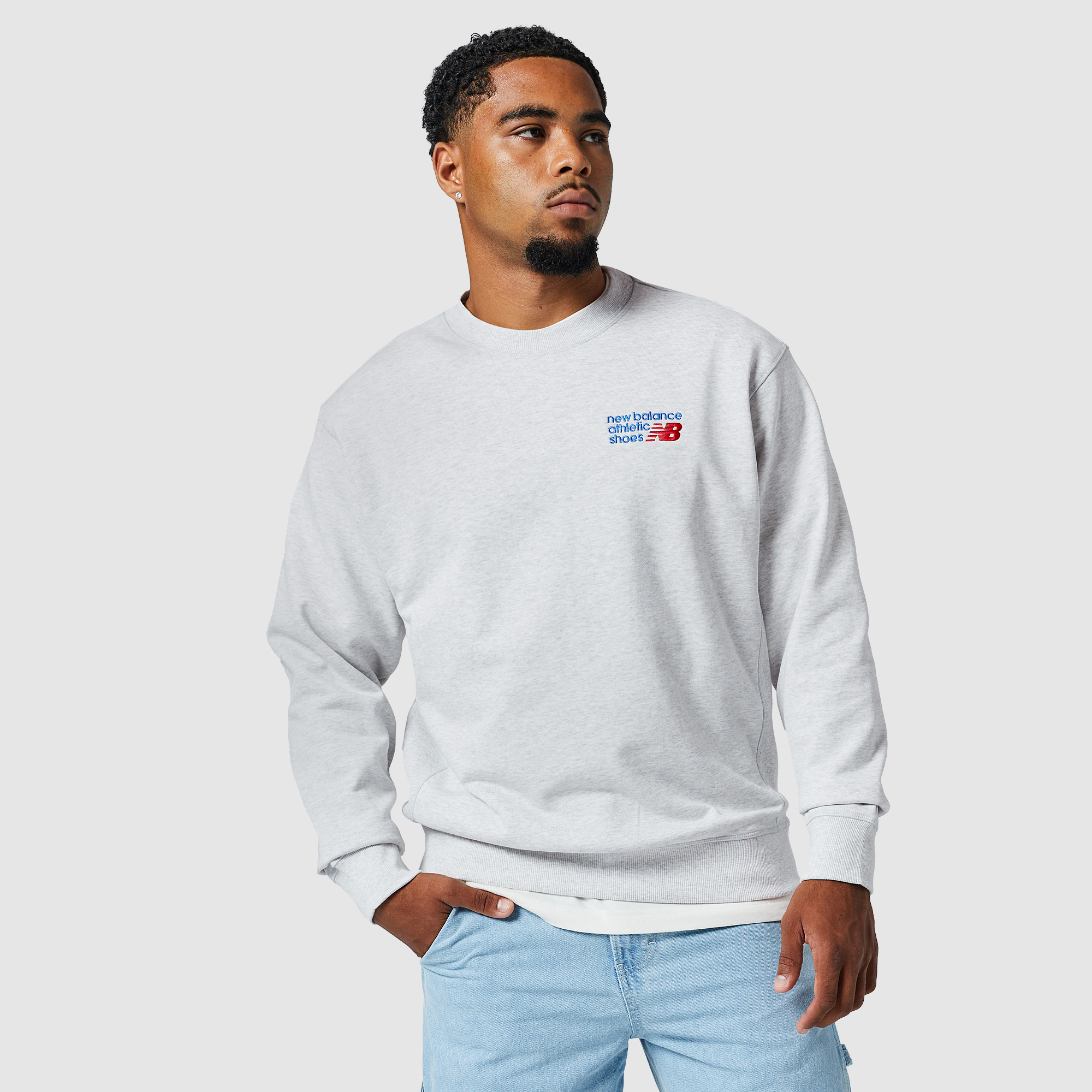 New Balance Athletics Premium Logo Crew Grey