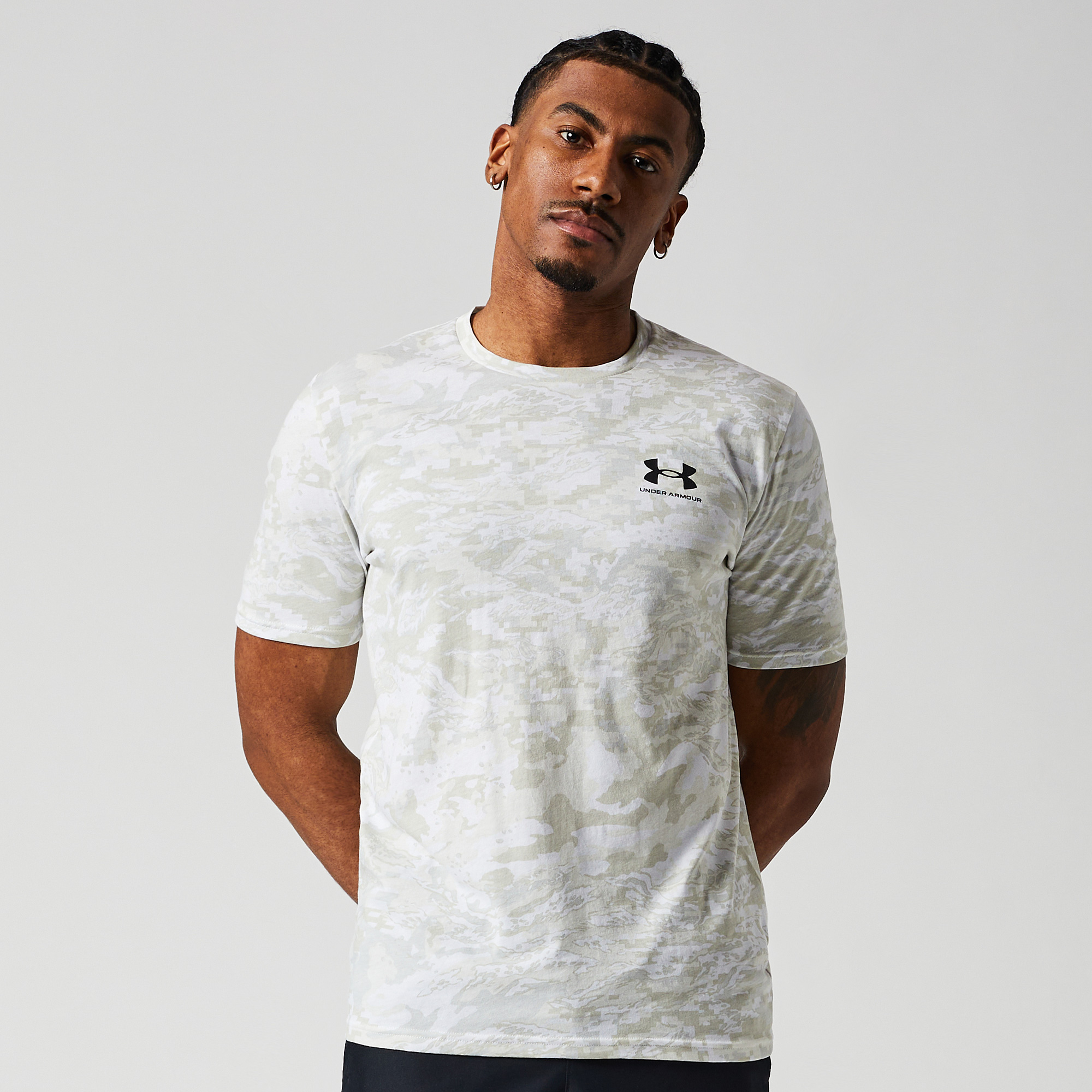 Under Armour Camo T Shirt Black White