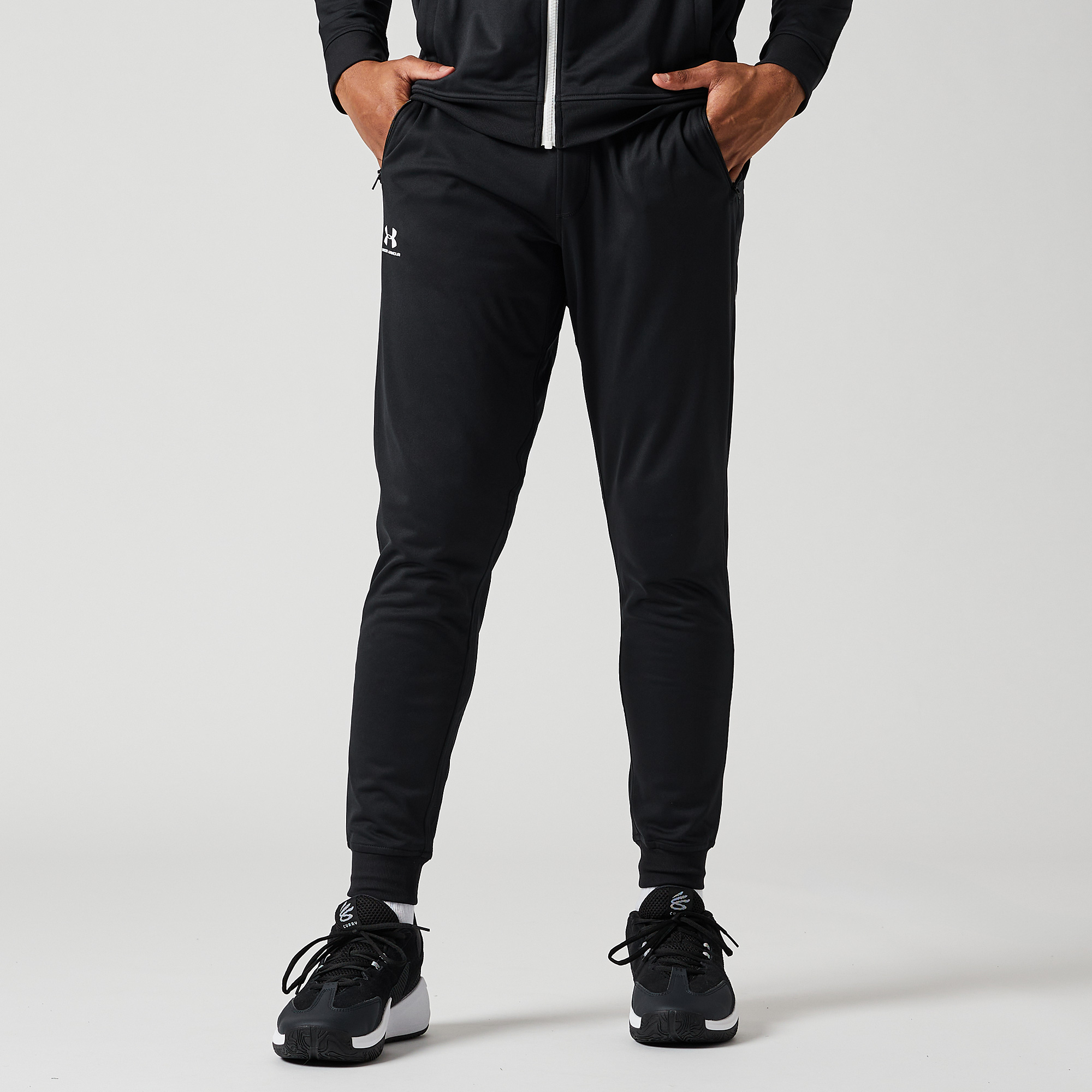 Under Armour Sportstyle Tricot Joggers White Black