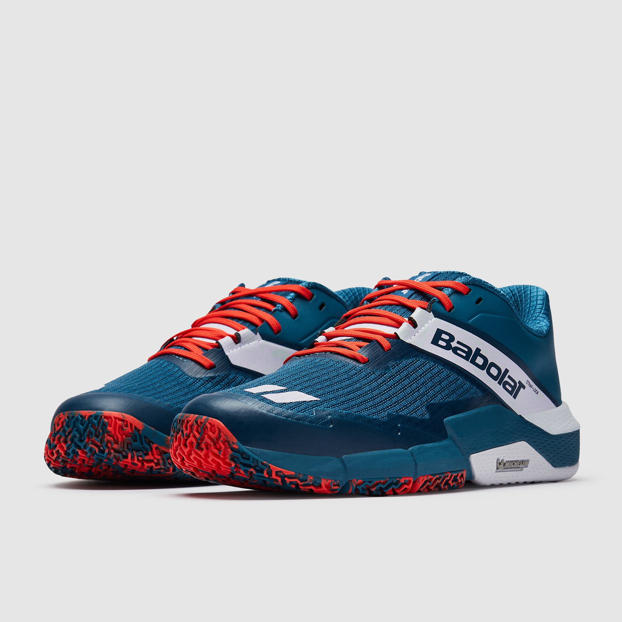 Babolat Movea Scarpe Da Padel Uomo - Blu, Suola Michelin, Power Strap, Stabili E Confortevoli
