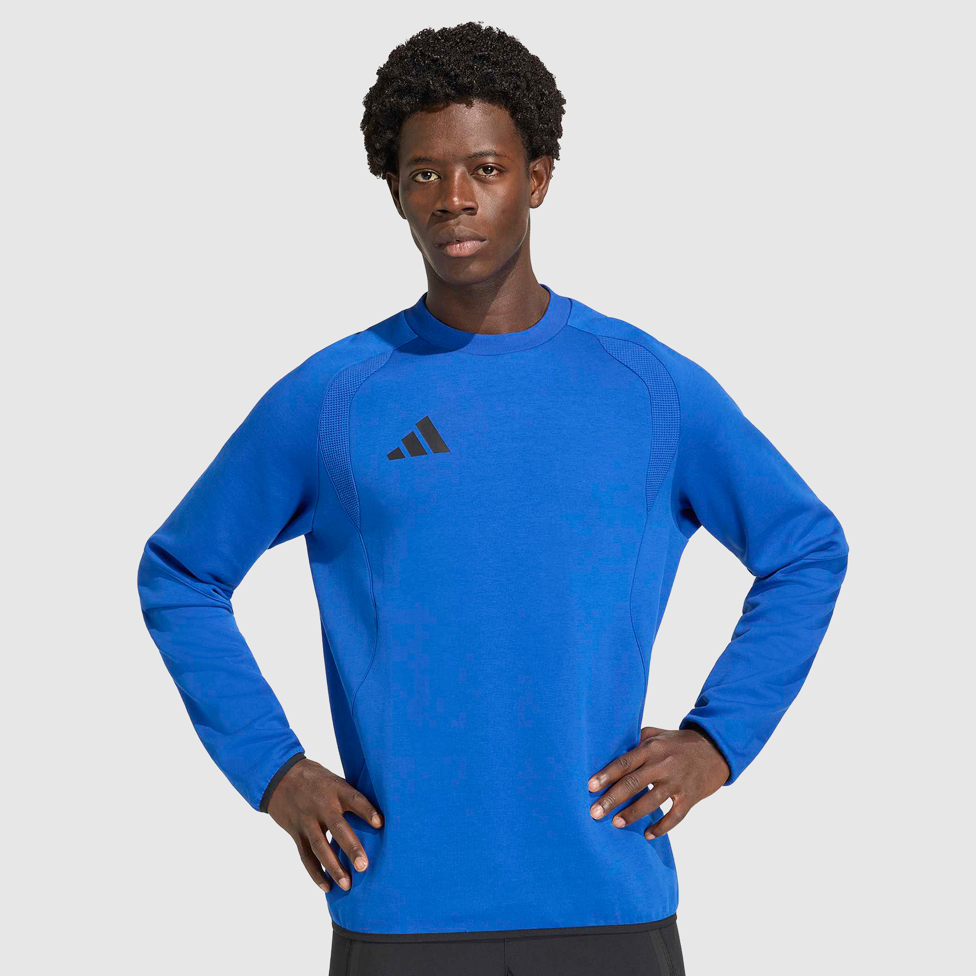 Adidas Tiro Travel Cotton Crew Sweatshirt Blue