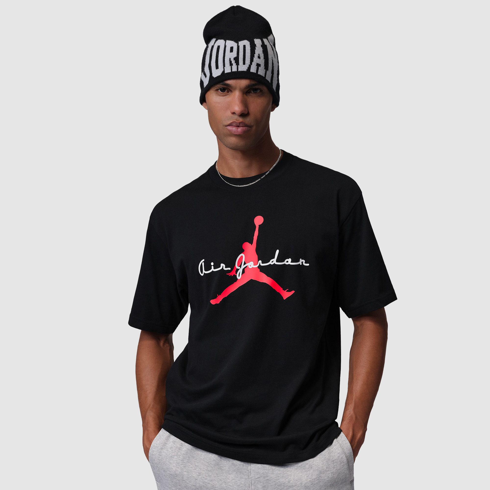 Jordan Brooklyn Essentials 1985 Graphic Ss Crew T Shirt White Infrared 23 Black