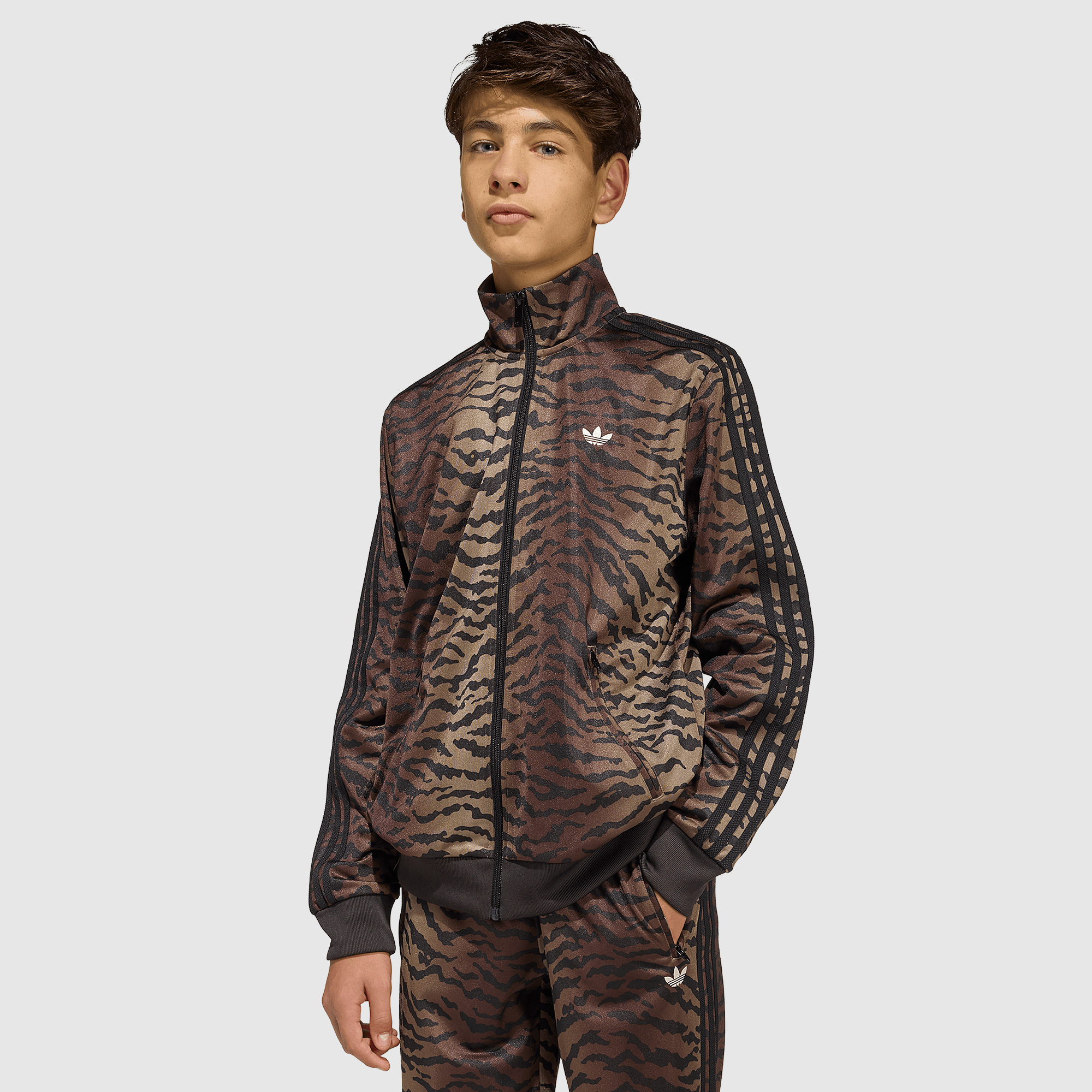 Adidas Originals Older Kids Firebird Track Top 7 16Y Brown
